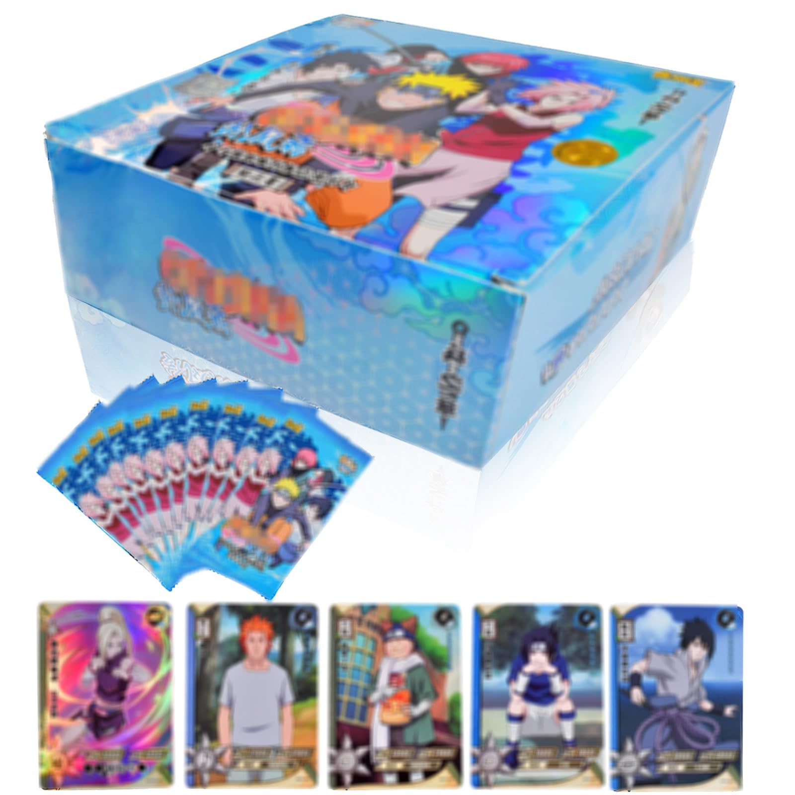 Runup Anime Cards 3rd Edition, 150 Pieces Trading Cards, Cartoon Card, Popular Anime Trading Cards for Fans, Children, Teenagers and Adults (30 Packs -5 Cards/Pack) (58-Anime Card A)