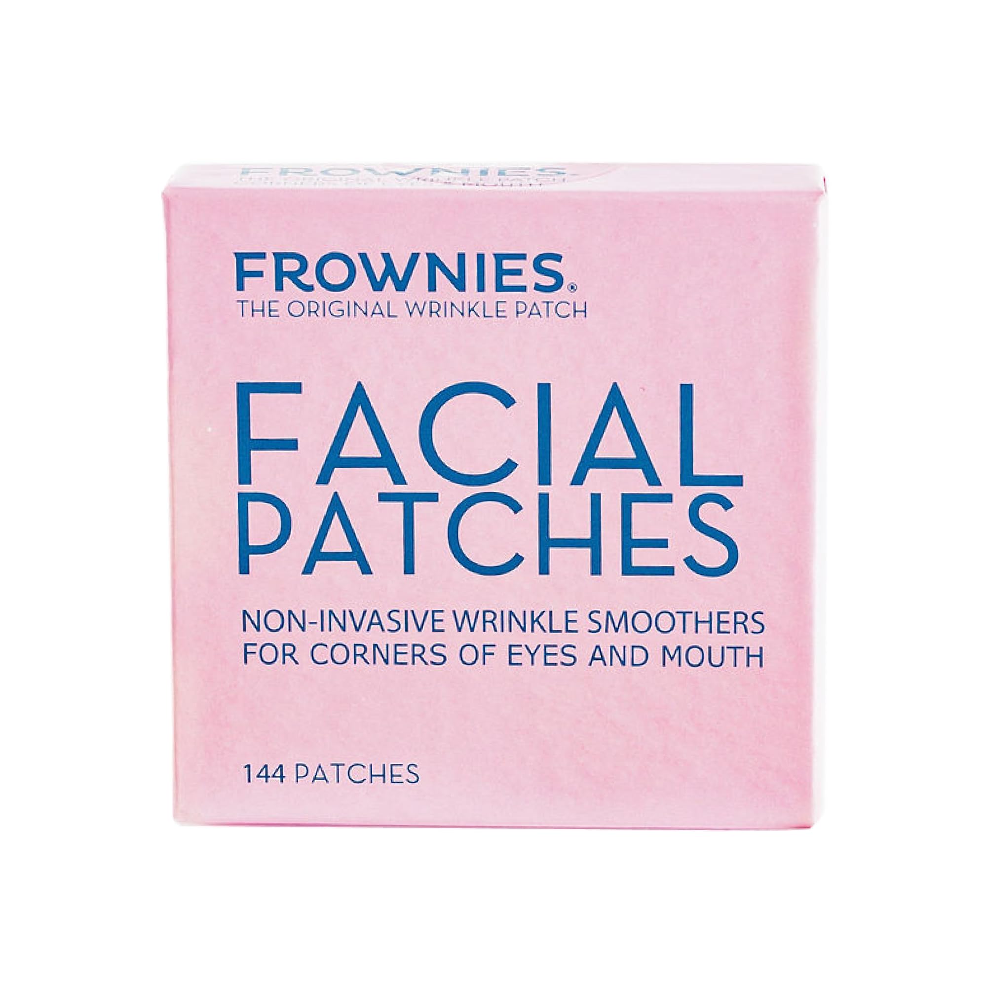 FROWNIESFacial Patches for Wrinkles on the Corner of Eyes & Mouth - Hypoallergenic Anti-Wrinkle Face Tape - Wrinkle Patch to Smooth & Soften Crow’s Feet & Smile Lines - For Overnight Use, 144 Patches