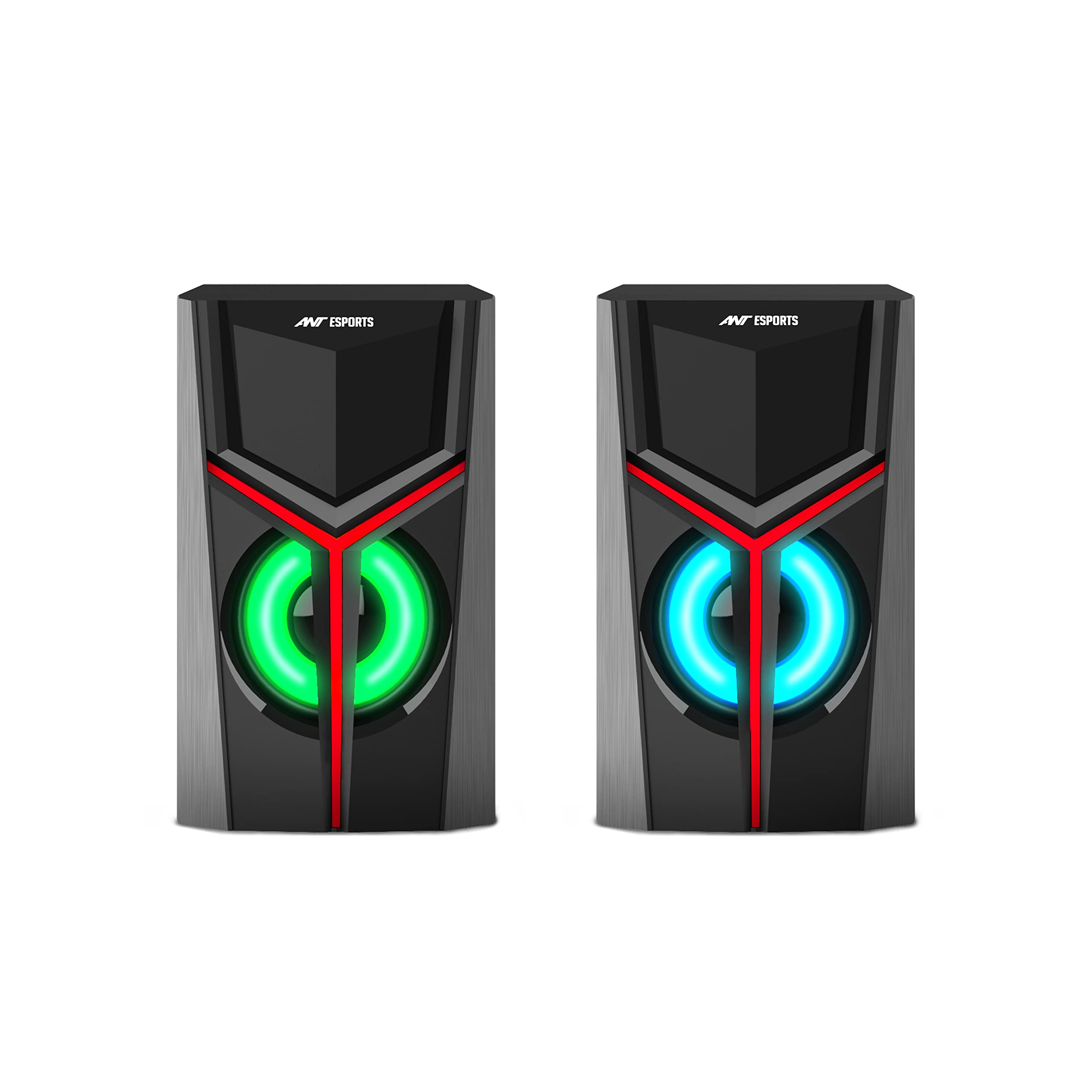 Ant EsportsGS100 2.0 Multimedia Gaming Speaker, Computer Desktop Speakers with Aux Connectivity, USB Powered and Volume Control – Black