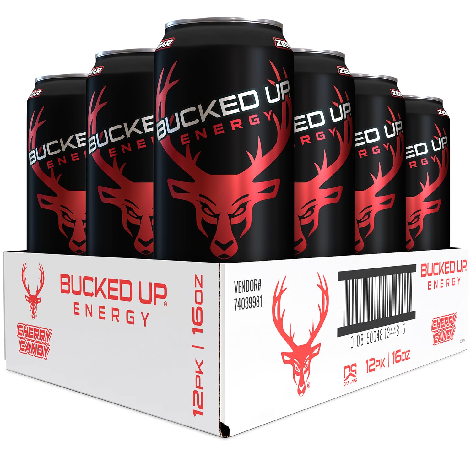 Bucked UpEnergy Drink 300mg (Cherry Hard Candy) (12 CT)