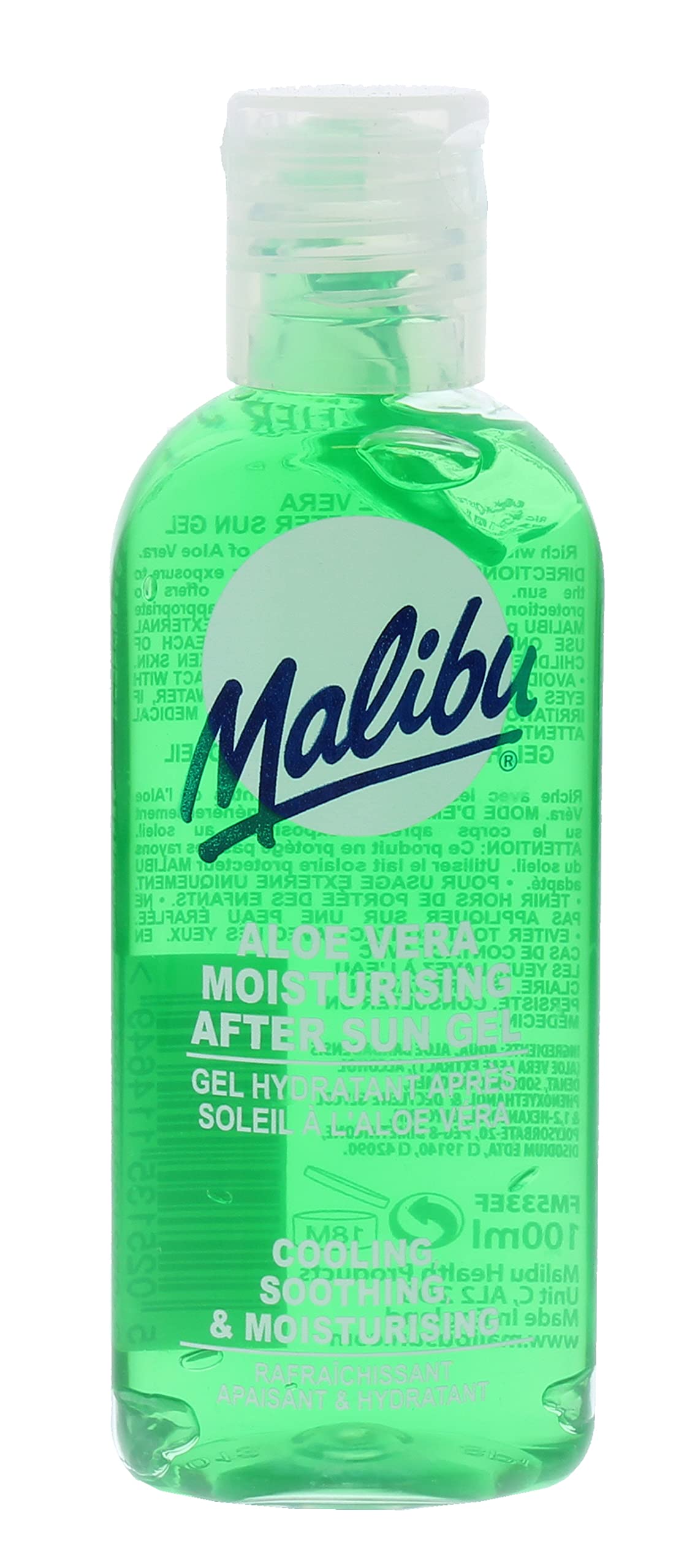 MalibuSun After Sun Care, Cooling and Soothing Moisturising Gel, Aloe Vera, 100ml