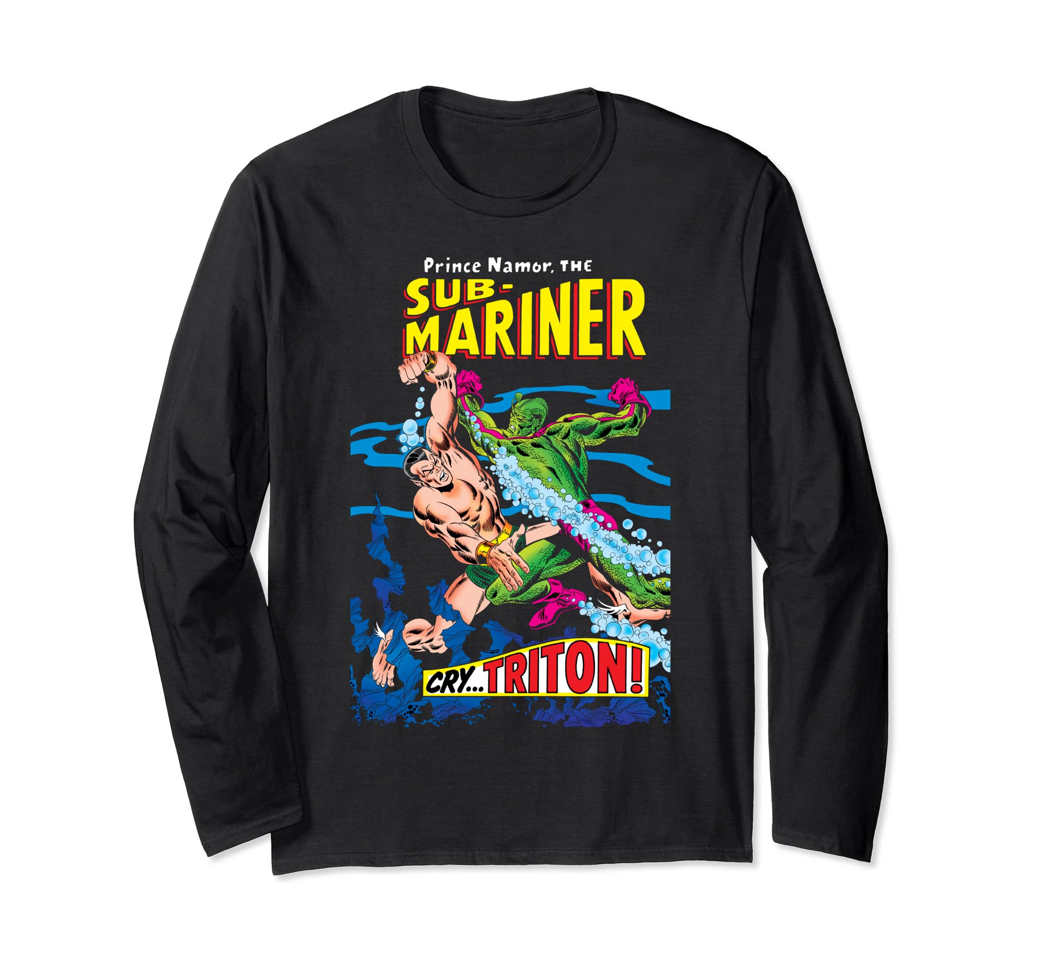 MarvelPrince Namor The Sub-Mariner Cry Triton Long Sleeve T-Shirt