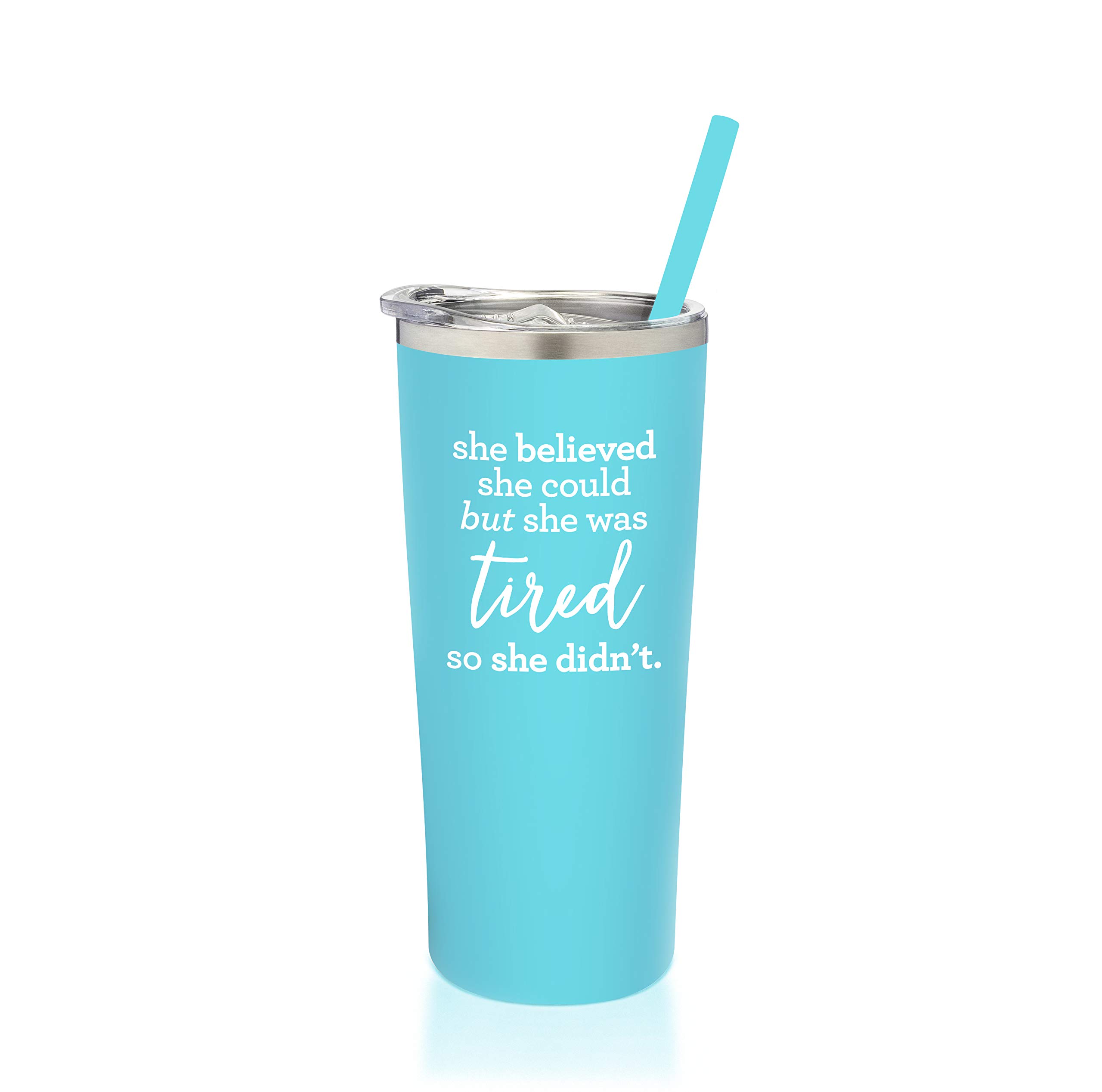 Bad Decisions Make Good Stories Funny Stainless Steel Insulated Coffee Tumbler Cup with Straw - Hot and Cold Travel Mug - Coffee Cup with Lid - Personalized Drink Tumblers for Women - Coffee Mug