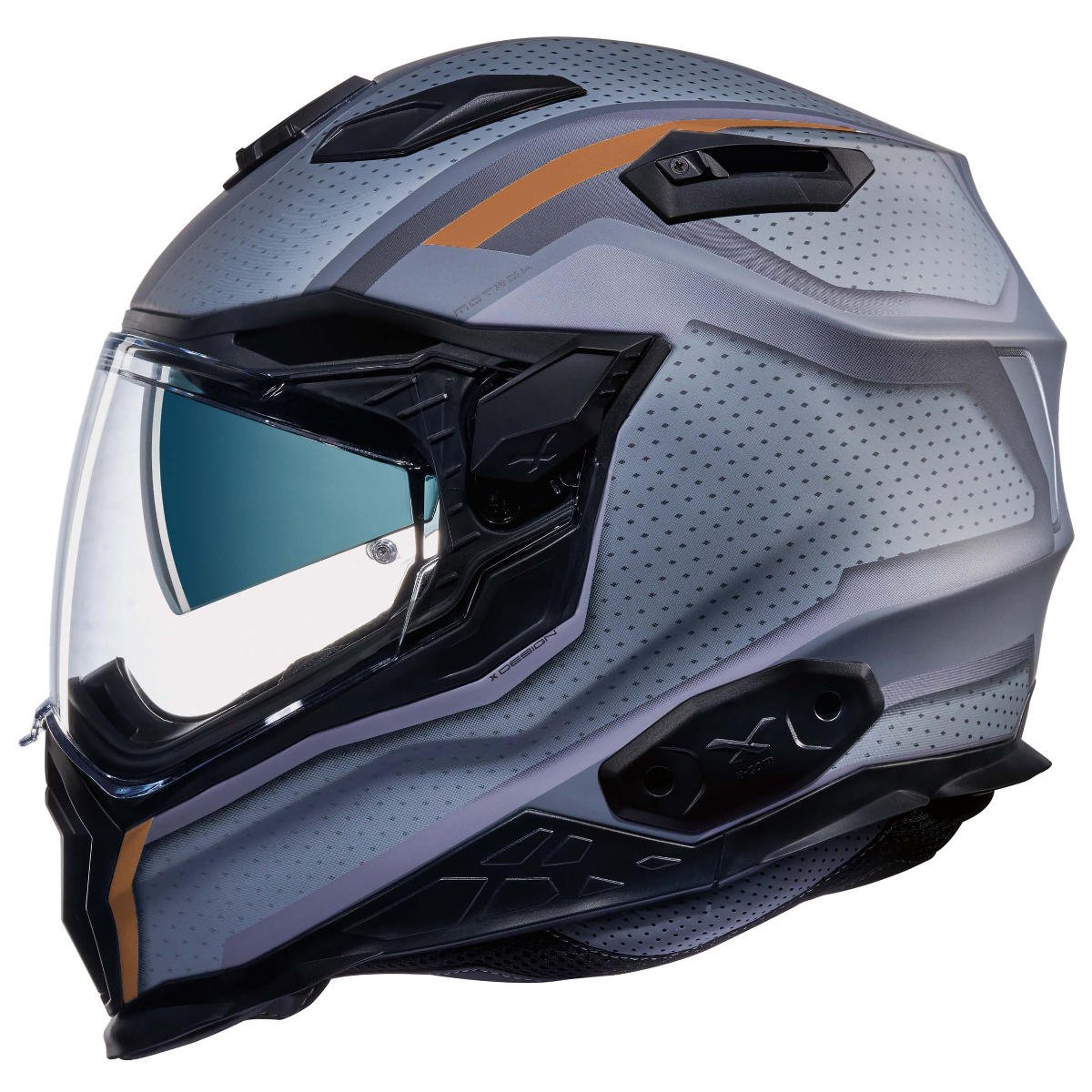 NEXX X.WST 2 Motrox Titanium Matte Orange Touring Motorcycle Helmet