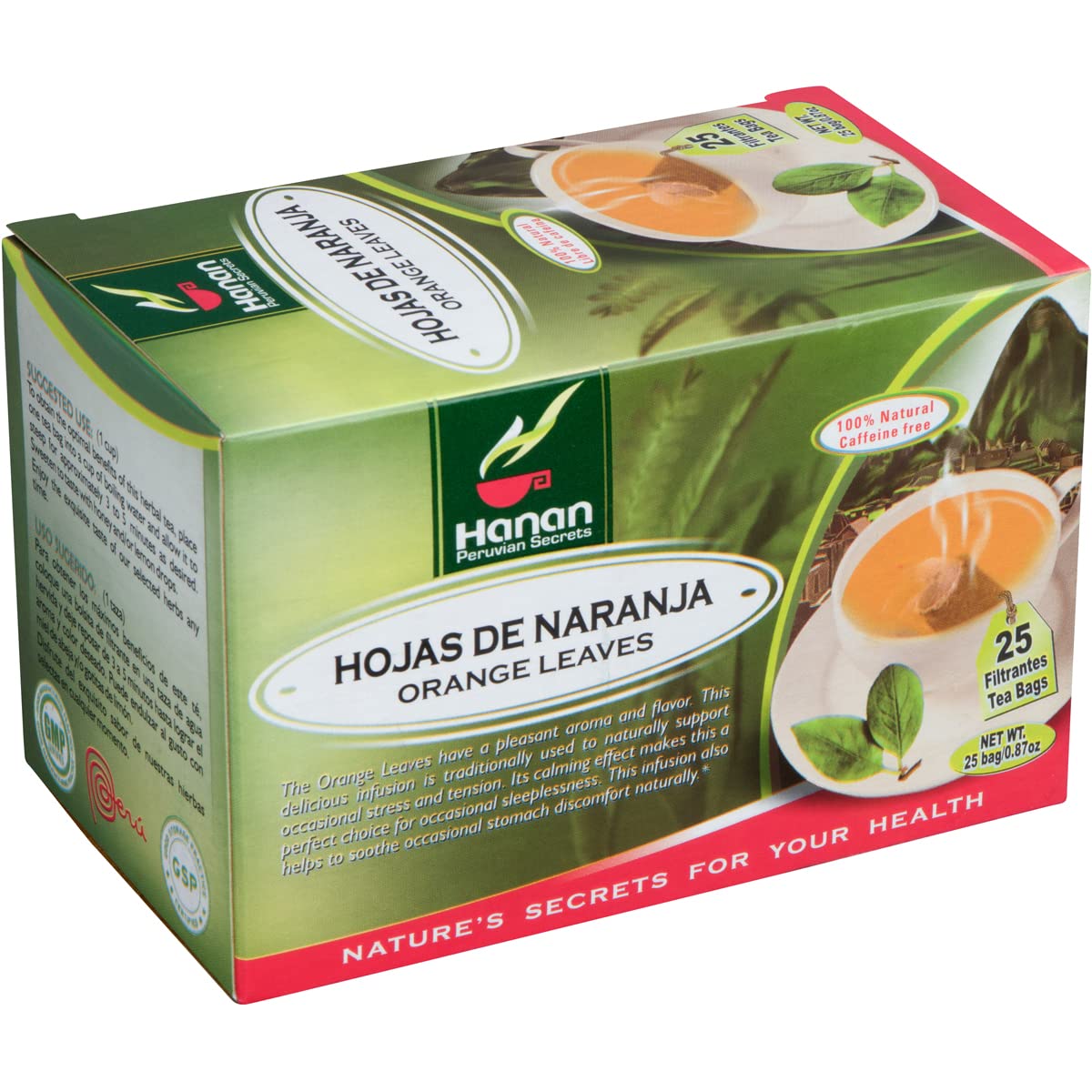 Orange Leaves (Hojas de Naranja) - 25 Teabags of Herbal Tea from Peru