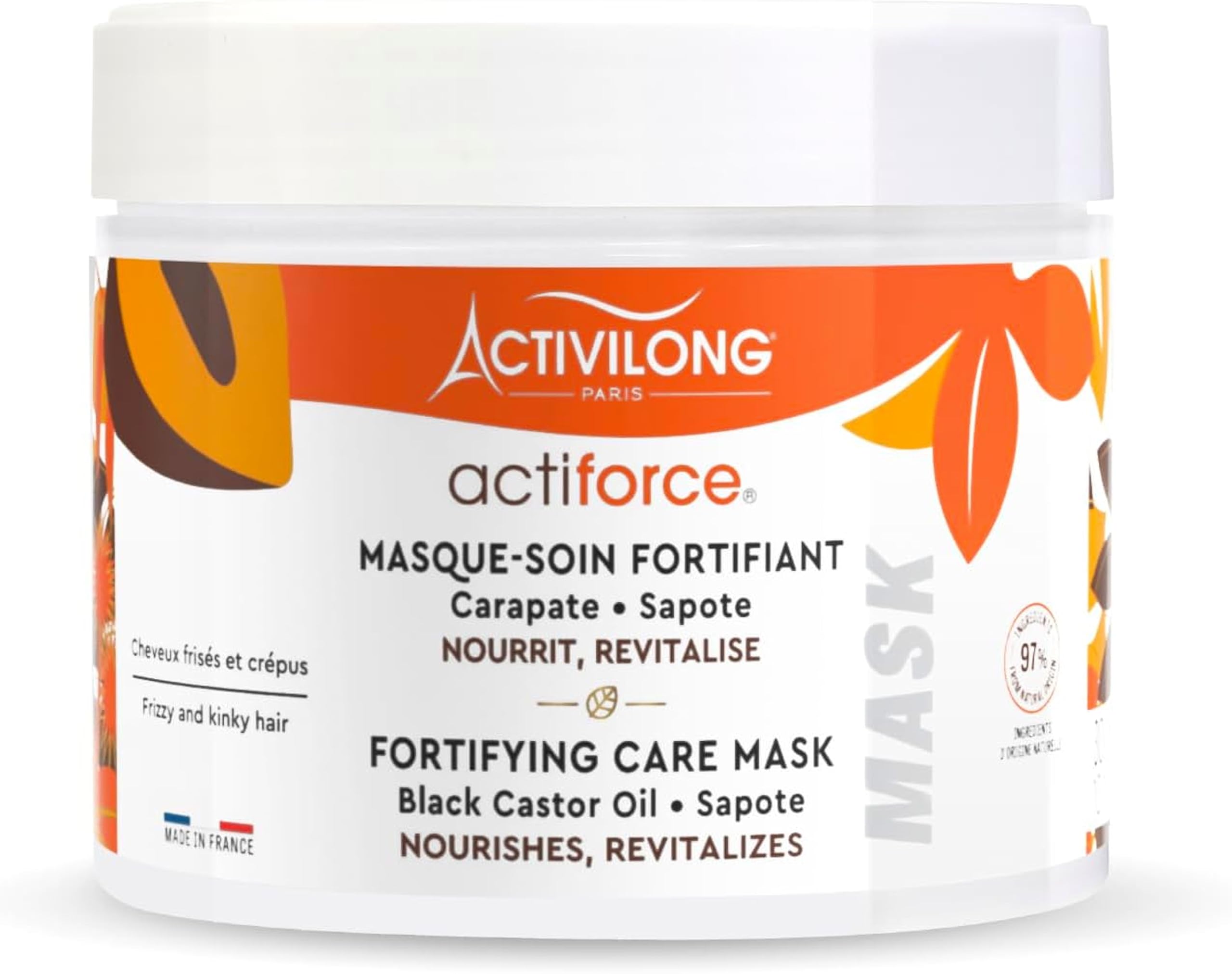 Activilong Actiforce fortifying Care Hair Mask I Enriched with Black Castor Oil, Sapote Oil & Plant Proteins I Refresh, Revitalize, & Nourish Hair I 300ml