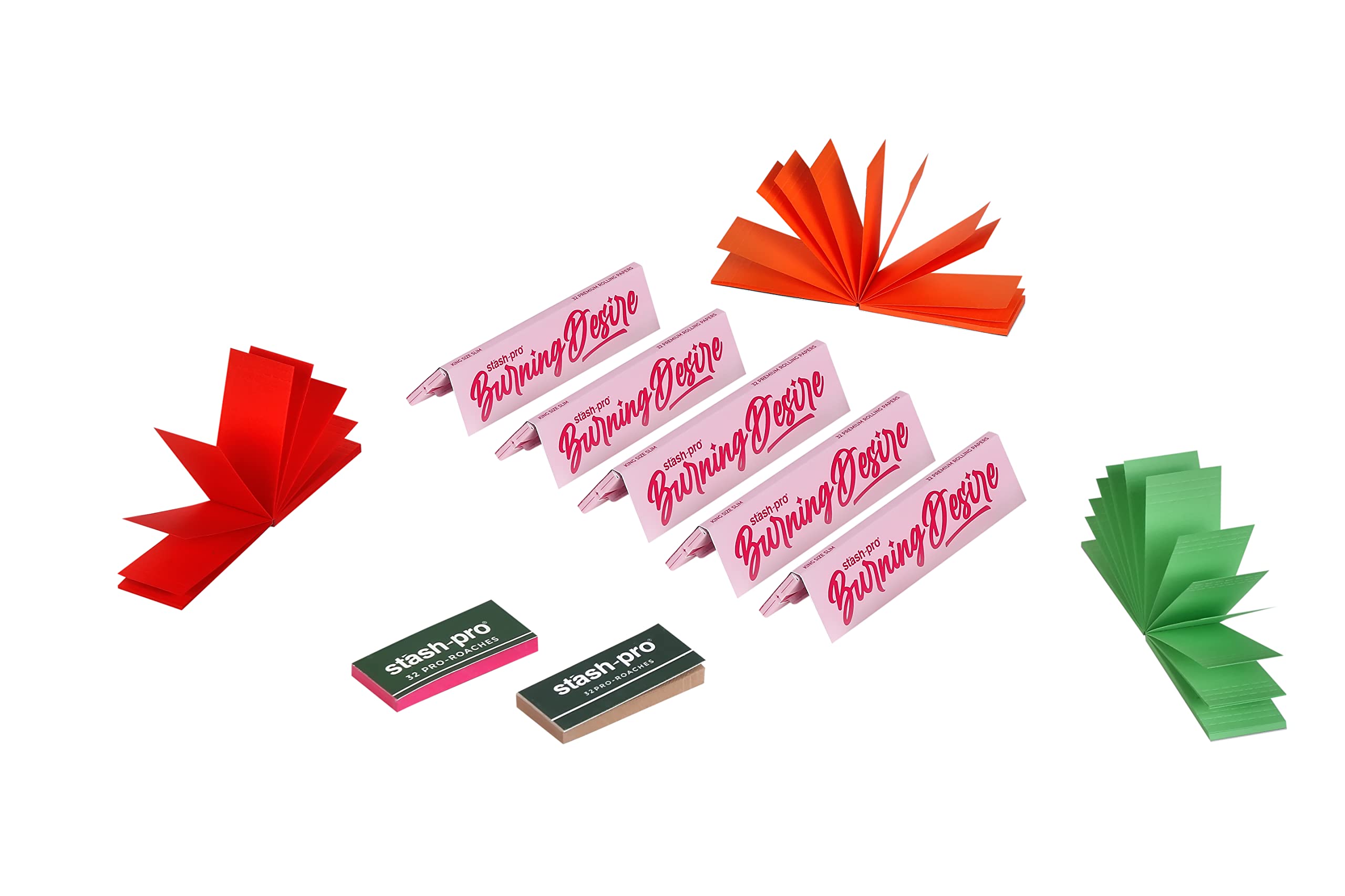 STASH PRO PINK ROLLING PAPER PACK OF 5 (BURNNING DESIRE)