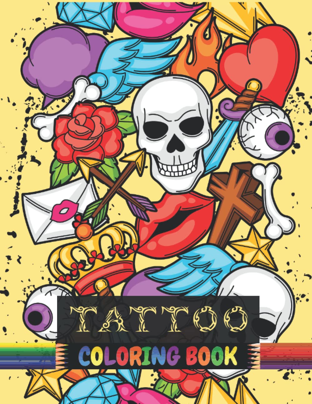 Fun Tattoo Coloring Book For Kids: 29 Premium Coloring Images of Modern Creative Tattoo Designs Coloring Book for Kids, Preschoolers, Toddlers | Best Birthday Gift for Your Little One