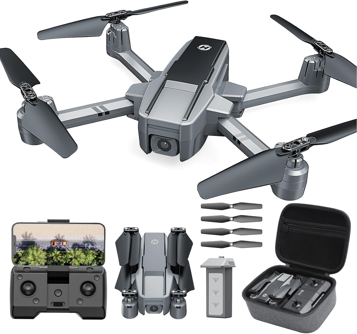 Holy Stone HS440D Drones for Adults with Camera 4K, Foldable GPS Drone with 20Mins Flight Time, Auto Return, Follow Me, Waypoints, 5G Transmission, Under 249g Easy for Beginners