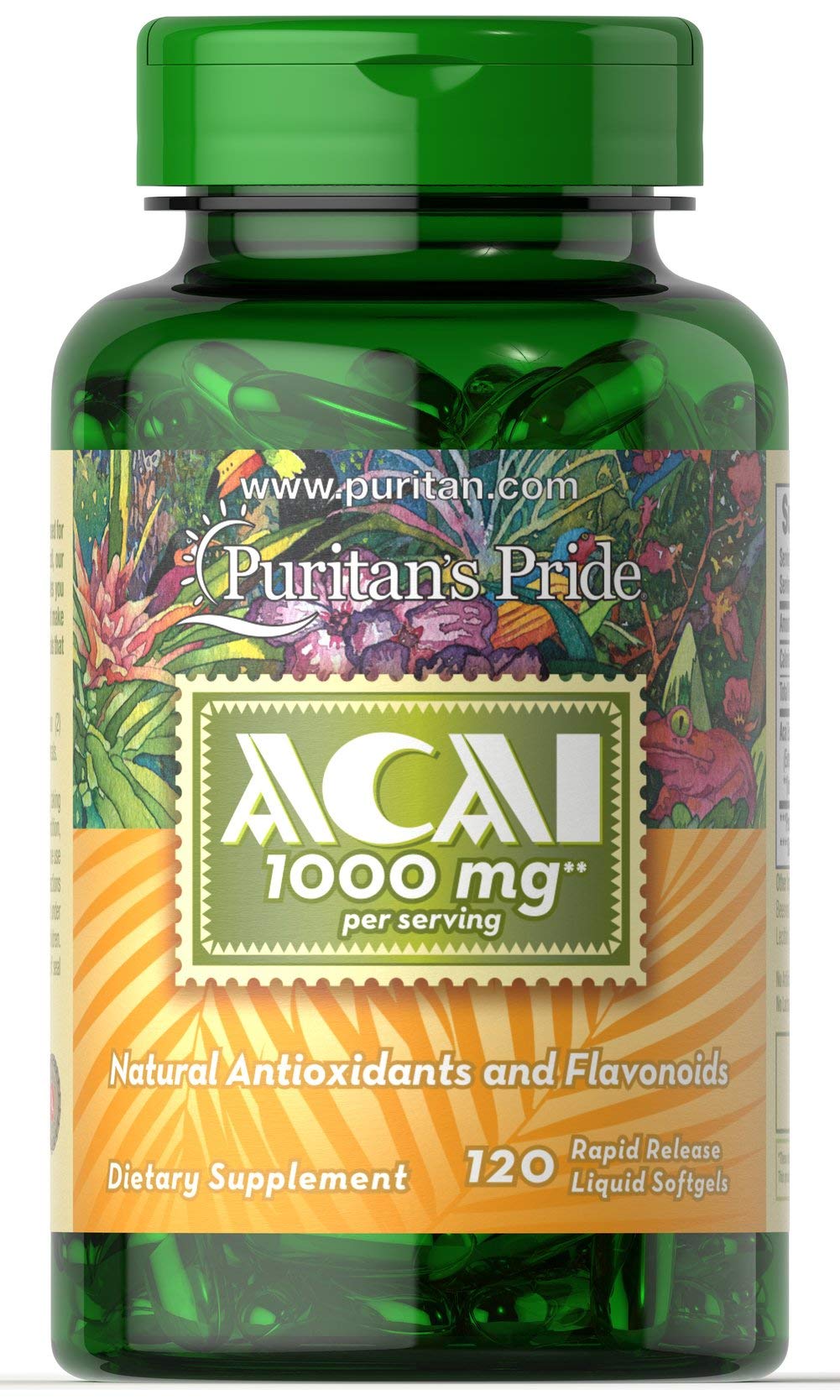 Puritan's Pride Acai 1000 Mg, 120 Count