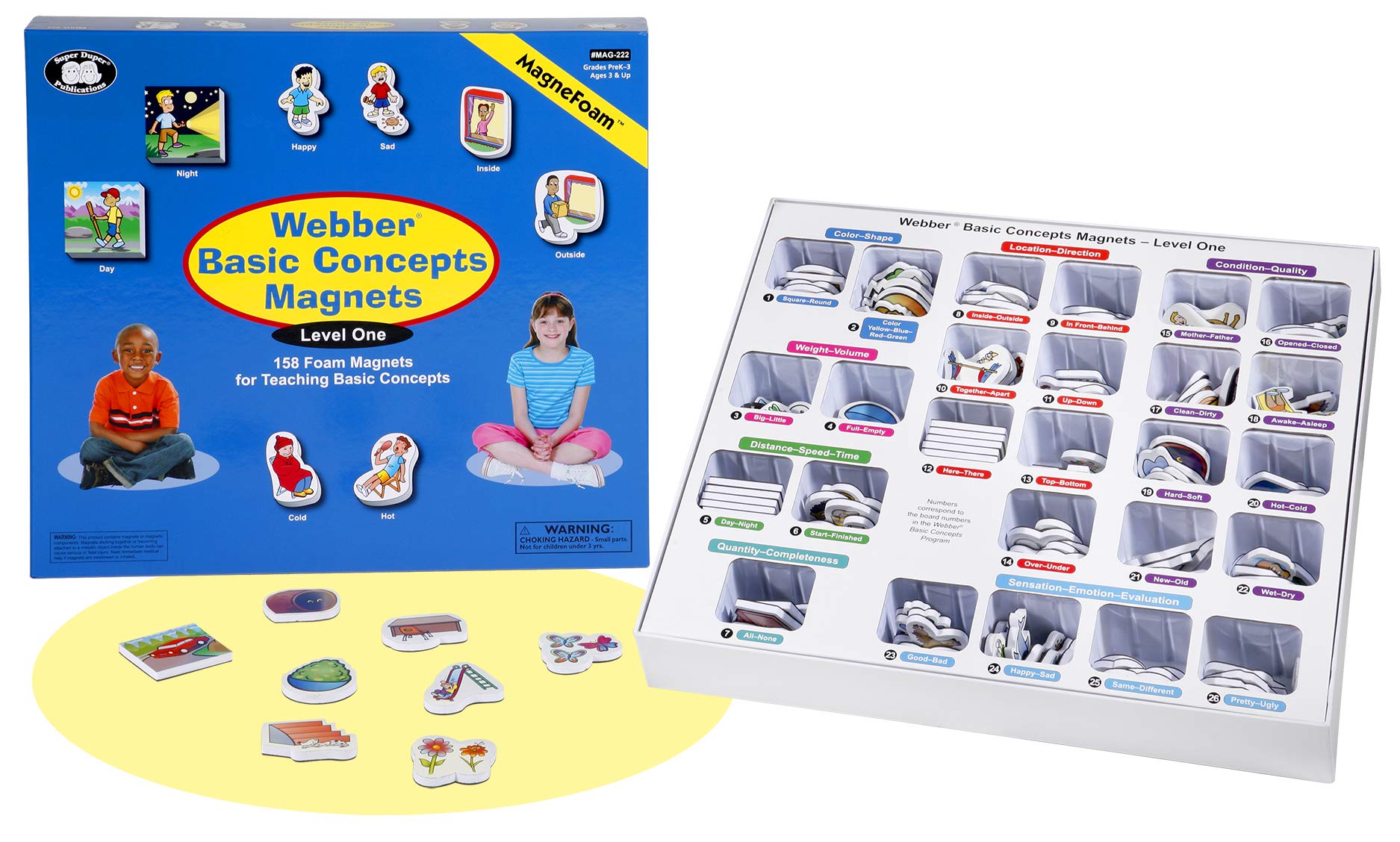 Super Duper Publications | Webber® MagneFoam Basic Concepts Magnets Level 1 | Educational Material for Children