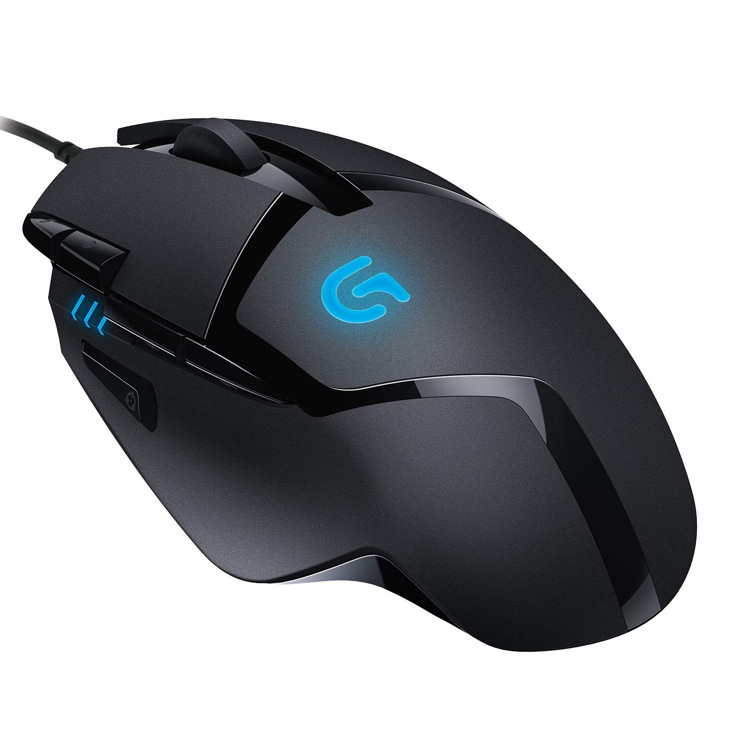 Logitech G402 Hyperion Fury Wired Gaming Mouse, 4,000 DPI, Lightweight, 8 Programmable Buttons, DPI Switch Button, Compatible with PC/Mac - Black