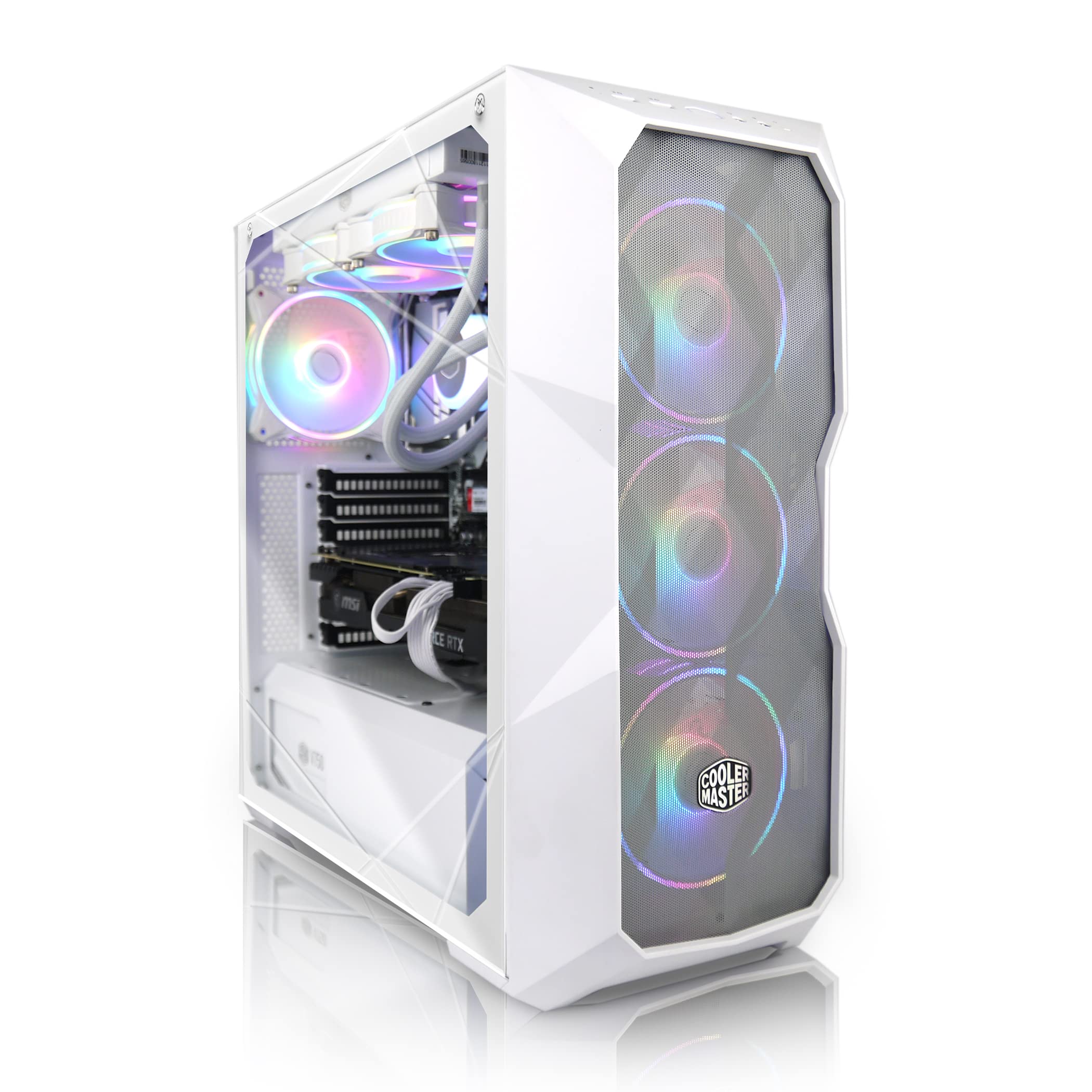 AVGPC Blizzard Gaming PC 4.6 GHz AMD Ryzen 7 5700G 8-Core with Radeon RX 6600XT 8GB GPU Cools with Liquid Cooler 16GB RAM DDR4 3200mhz 1TB NVMe m.2 SSD WiFi AC Bluetooth Windows 10 (5700G White)