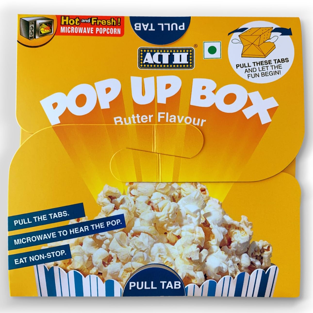 ACT II Microwave Butter Popcorn Pop up Box 100g