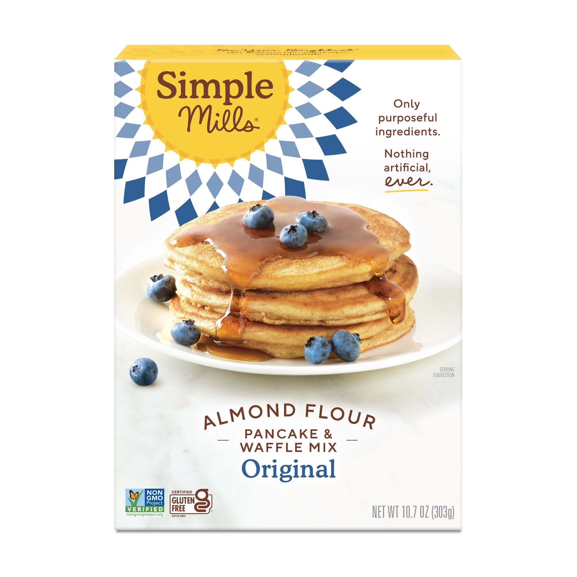 Simple Mills, Almond Flour Pancake & Waffle Mix, Original, 10.7 oz (303 g)