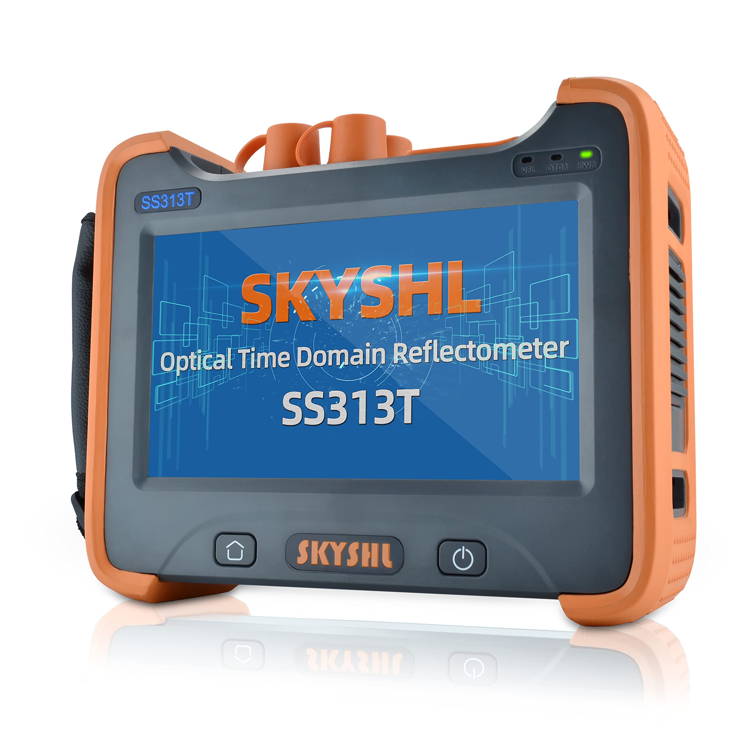 SKYSHL1310nm/32dB and 1550nm/30dB SM Fiber OTDR Testing with OPM+OLS+VFL+Event Map+7inch Touch Screen Optical Time Domain Reflectometer Tester Fits APC&UPC SC+FC+ST+LC Connector-SS313T-2A1