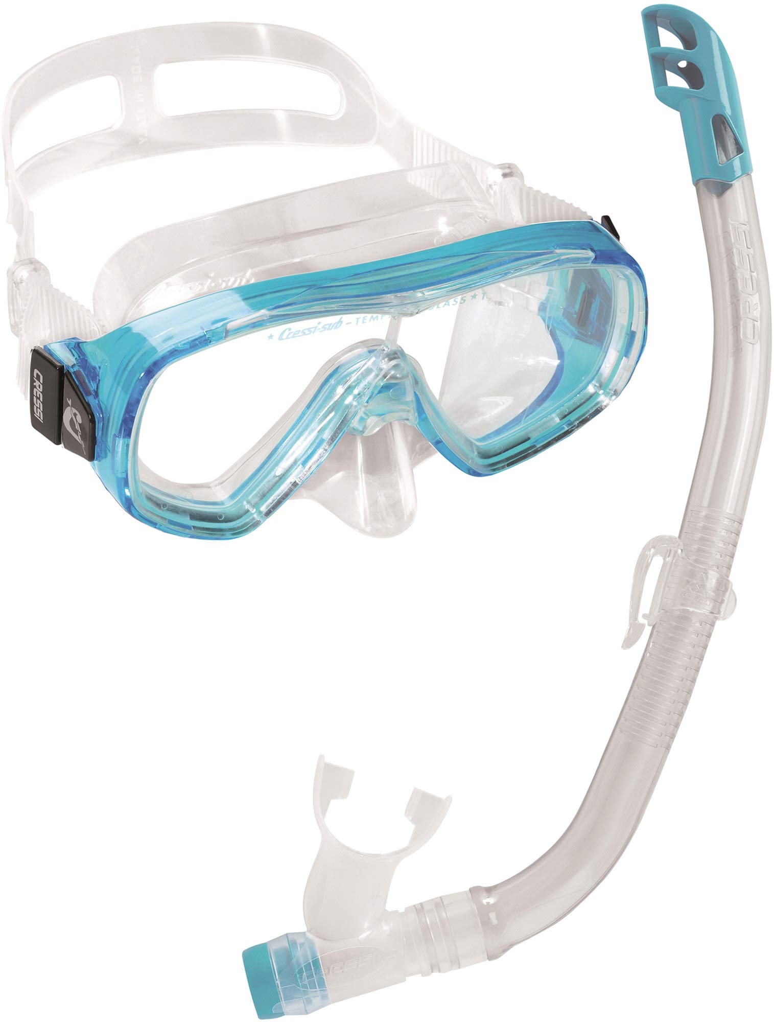 Cressi Children Wide View Comfortable Snorkeling Set - Ondina & Top Jr: made in Italy