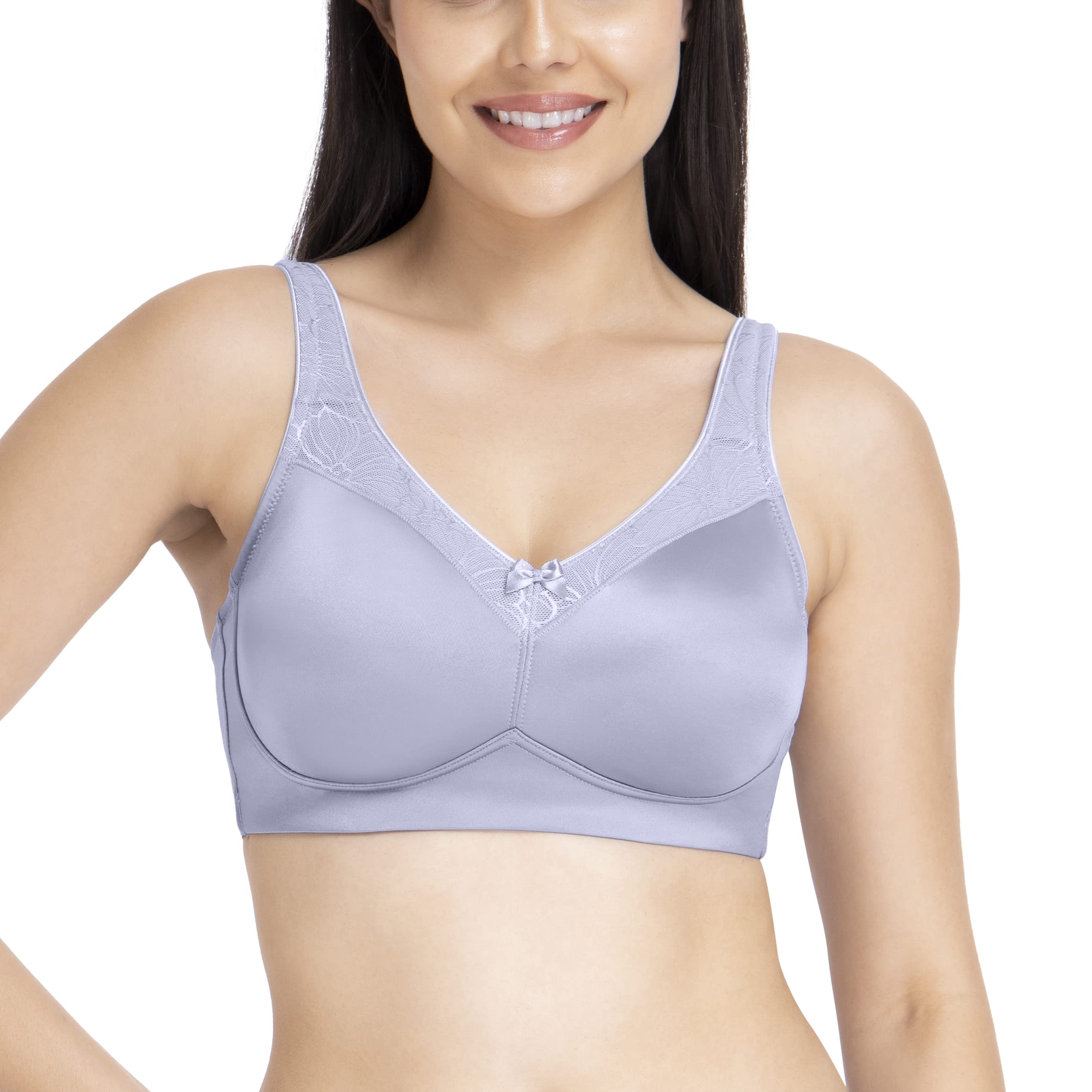 AmanteSolid Non Padded Non-Wired Full Coverage Super Support Bra