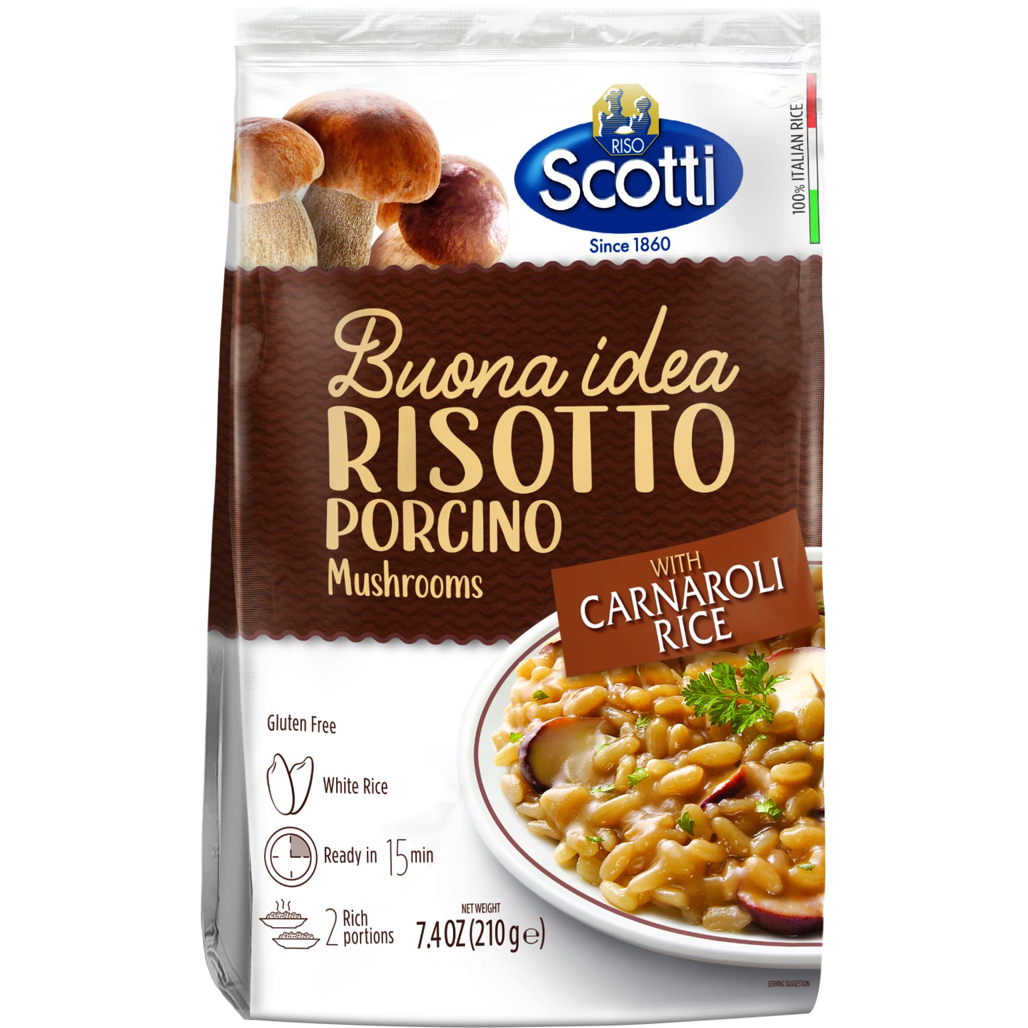 Riso ScottiRice Rissoto With Dried Porcini MUShrooms - 210 Gm