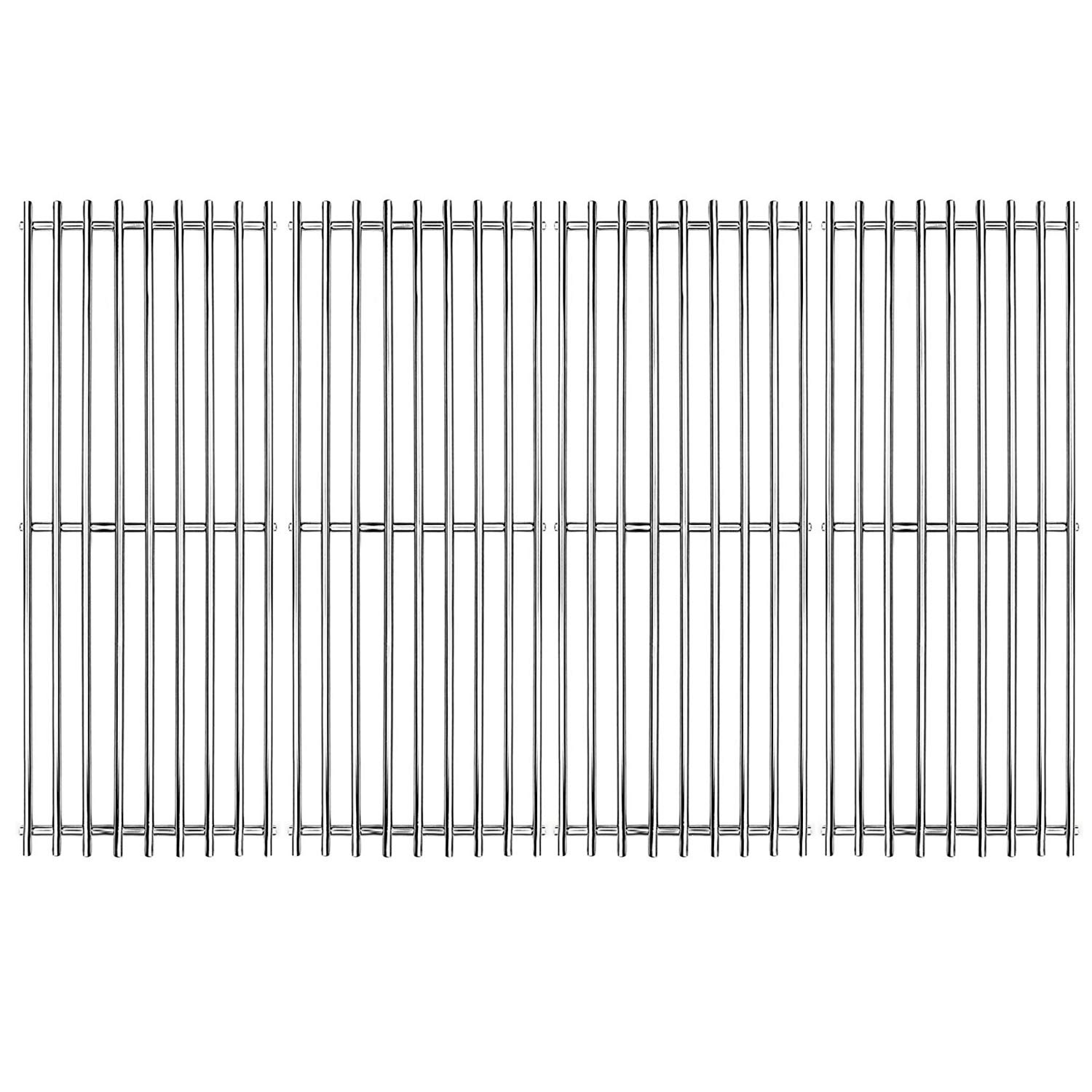 Hongso 17 3/8" Solid SS 304 Stainless Steel Cooking Grill Grates Replacement for Broil-Mate, Broil King 9625-67, 9625-84, Baron 320, Baron 340, Baron 440, Huntington and Sterling, SCB005, 4Pcs