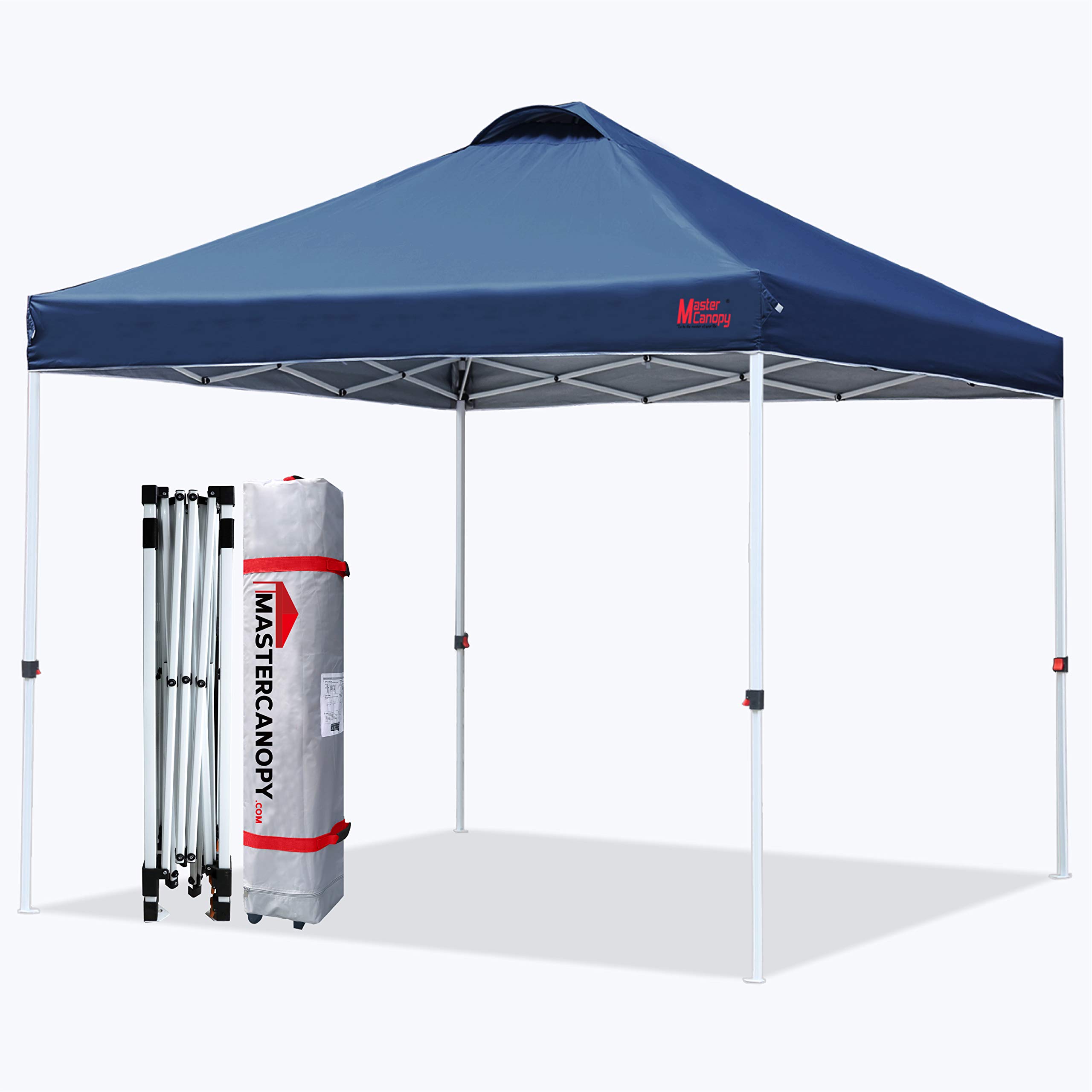 MASTERCANOPY Durable Ez Pop-up Canopy Tent with Roller Bag (8x8, Navy Blue)