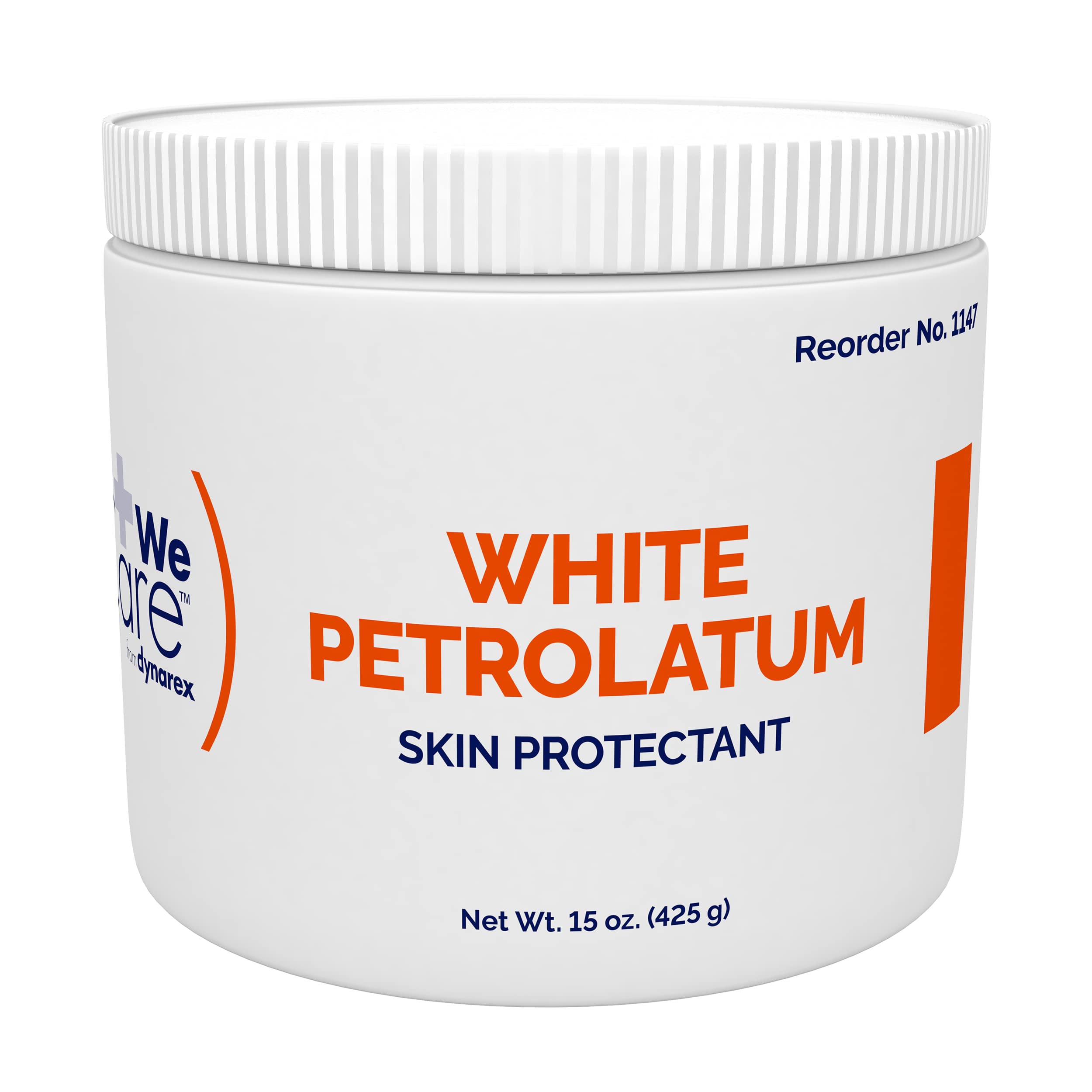 DynarexWhite Petrolatum, Petroleum Jelly for Dry, Damaged or Cracked Skin, Soothing White Petroleum Jelly for Minor Skin Irritations, 15 oz. (425g) Jar, 1 Petroleum Jelly Jar