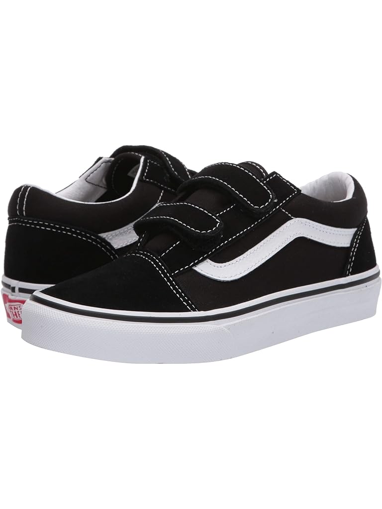 Black Vans Kids Old Skool V (Big Kid)