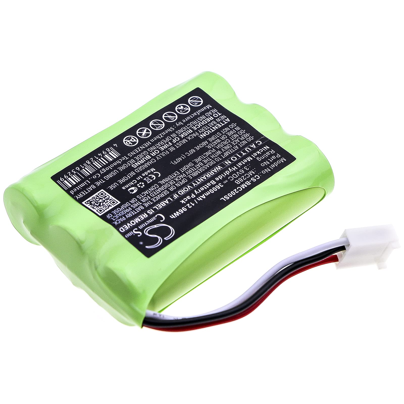 Replacement Battery Compatible with Beamex MC2-IS, MC2-MF, MC2-PE, MC2-TE, Part Number: MC28B 3600mAh/3.6V