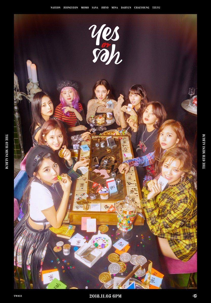 TWICE [YES or YES] 6th Mini Album B-WHITE CD+PhotoBook+5p PhotoCard+1p Yes or Yes Card+Pre-Order Item+Tracking Number K-POP SEALED