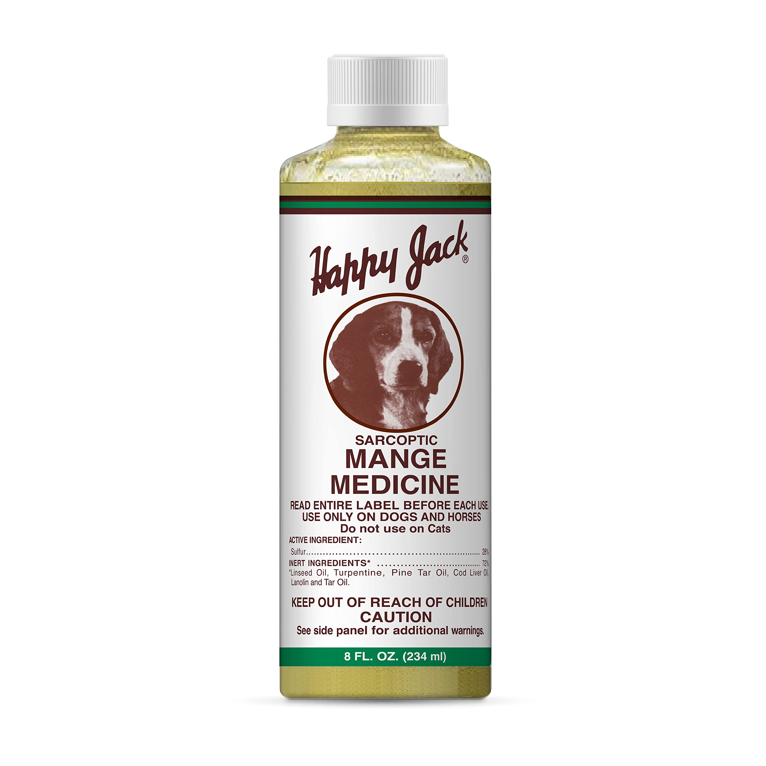 HAPPY JACKMange Medicine & Mange Treatment for Dogs & Horses - Brings Soothing Itch Relief to Hot Spots, Severe Mange, Fungi, Allergies, Eczema & Most Dog Skin Irritation (8 oz)