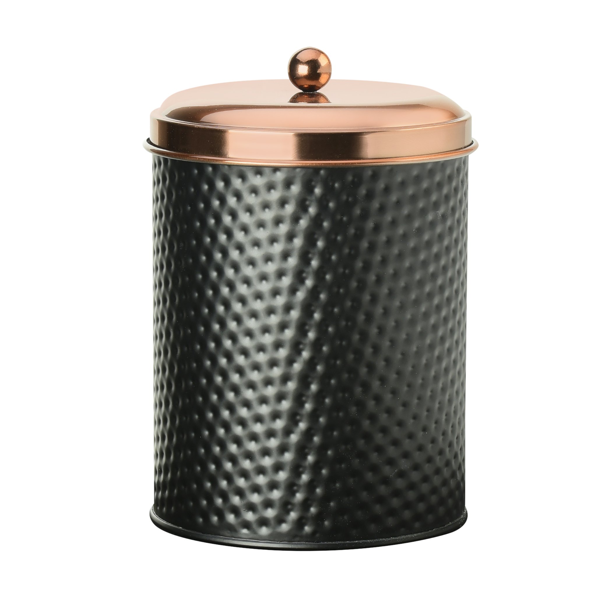 Amici Home Collection, , Ashby Copper Metal Storage Canister, 70 oz, Large, Black/Gold