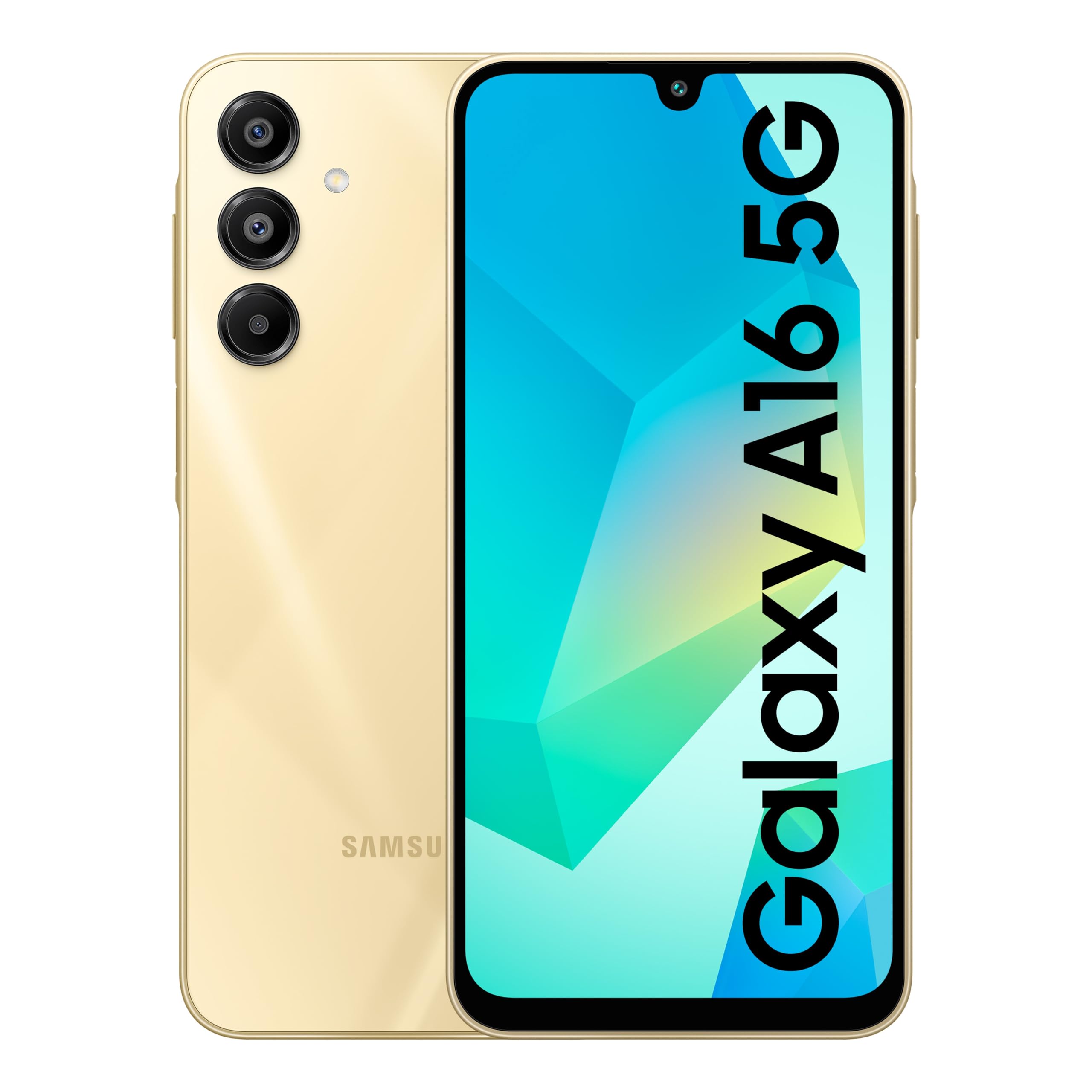 Samsung Galaxy A16 5G (Gold, 6GB RAM, 128GB Storage) | Super AMOLED | 50MP Triple Camera with Ultra Wide Lens | 6 OS & 6 Years Security Updates | IP54 | Tap & Pay | 5000mAh