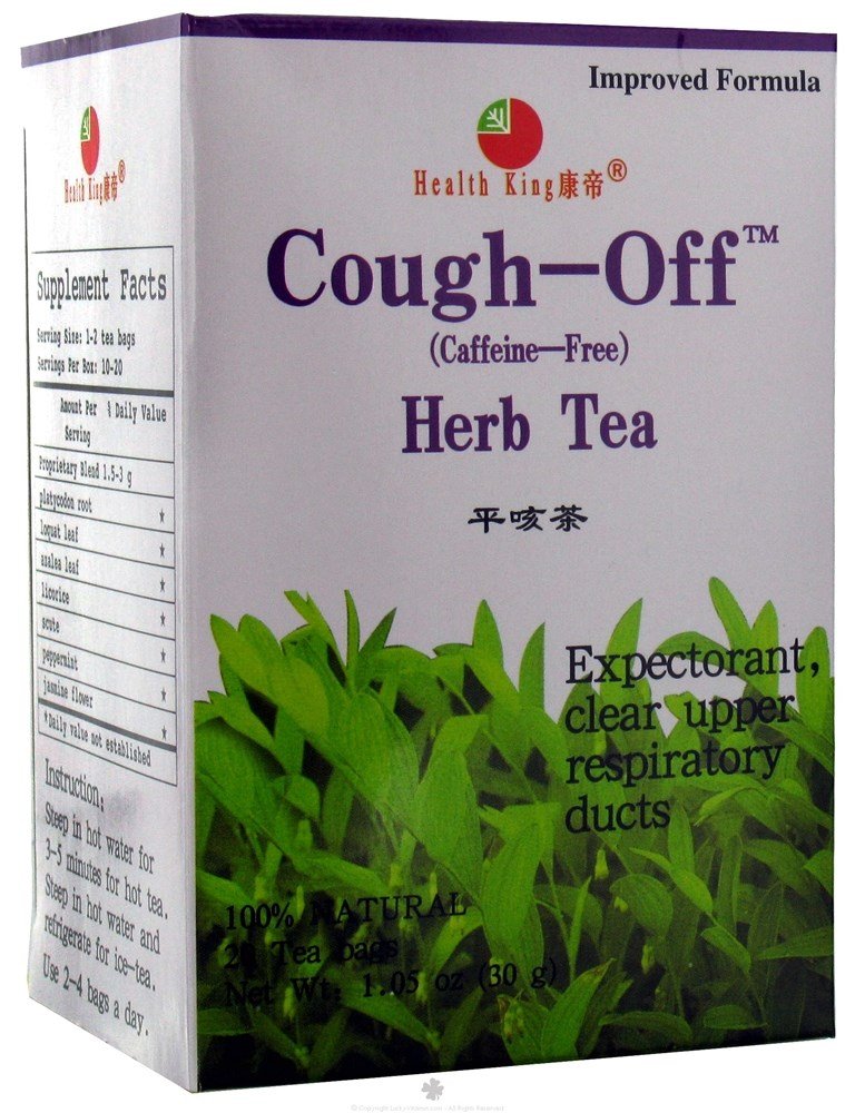 Health KingCough-Off Herb Tea, Teabags, 20-Count Box (Pack of 4)