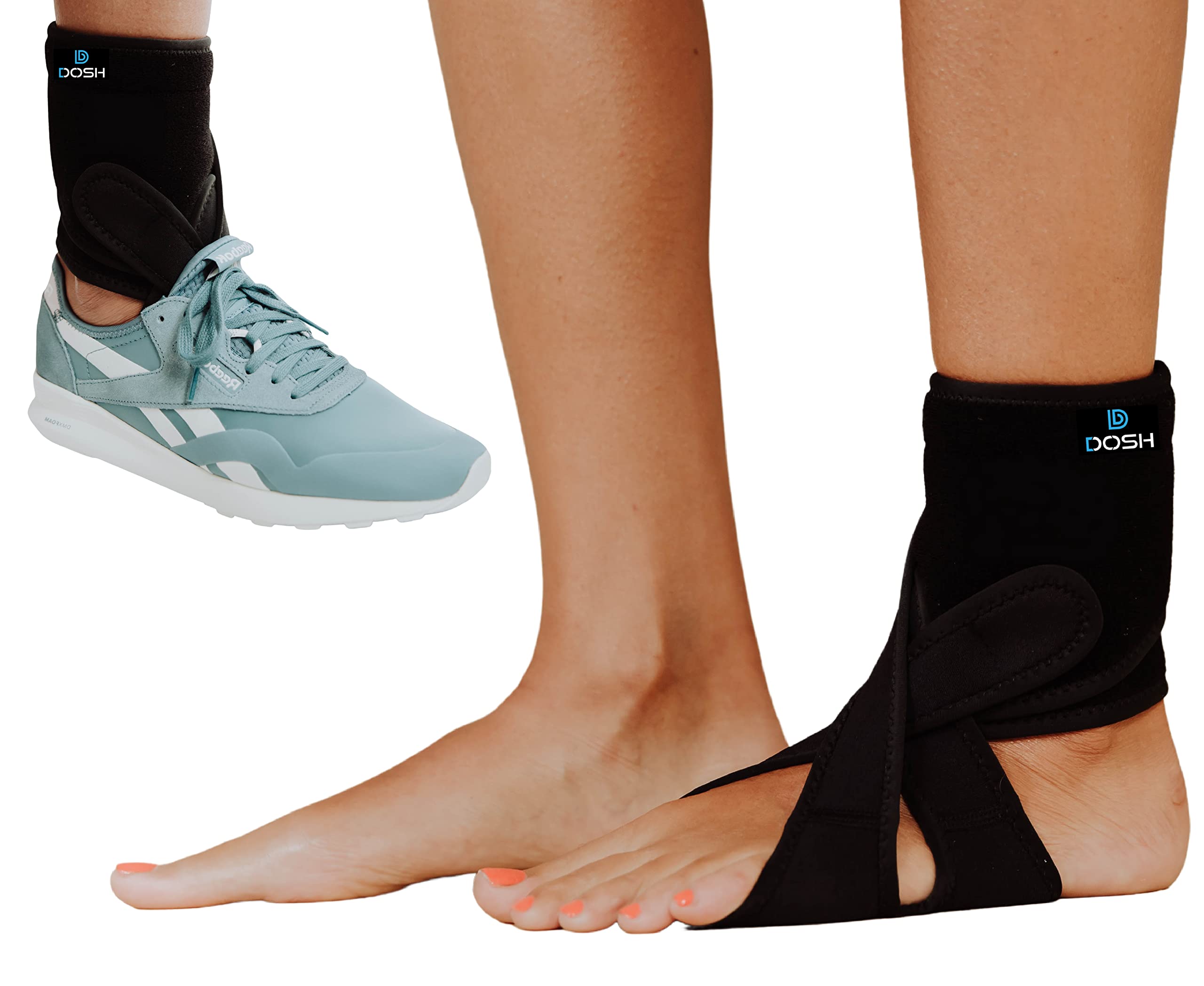 Dosh AFO Foot Drop Brace - Drop Foot Braces - Foot Drop Brace for Walking - AFO Brace - Drop Foot Brace for Walking - Ankle Foot Orthosis for Foot Drop - Foot Drop Orthosis (Right - One Size)