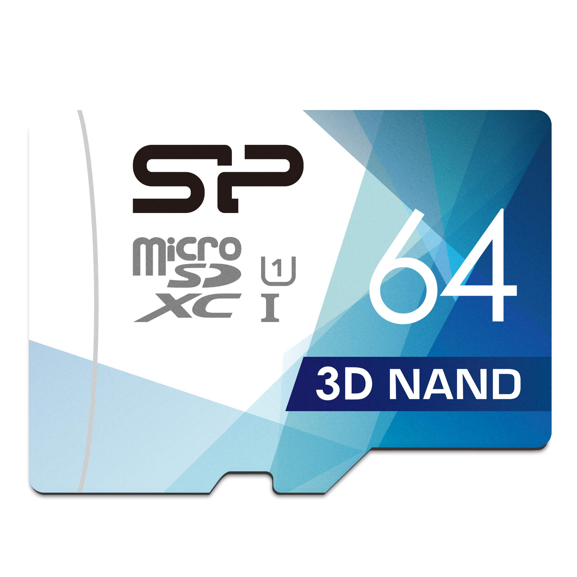 SP Silicon Power 64GB 3D NAND High Speed MicroSD Card for Dashcams and Home Monitoring + SD Adapter