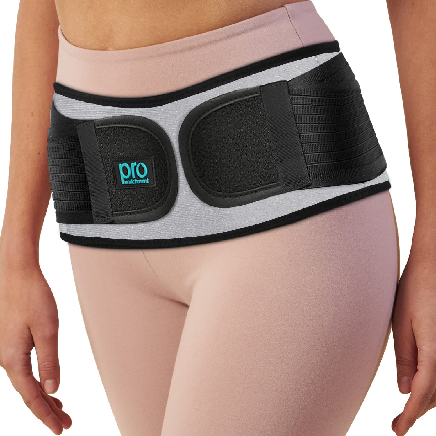 Sacroiliac SI Joint Hip Belt - Lower Back Support Brace for Men and Women - Pelvic Support Belt - Trochanter Belt - Sciatica Pelvis Lumbar Hip Pain Relief - FSA HSA Eligible (Regular)