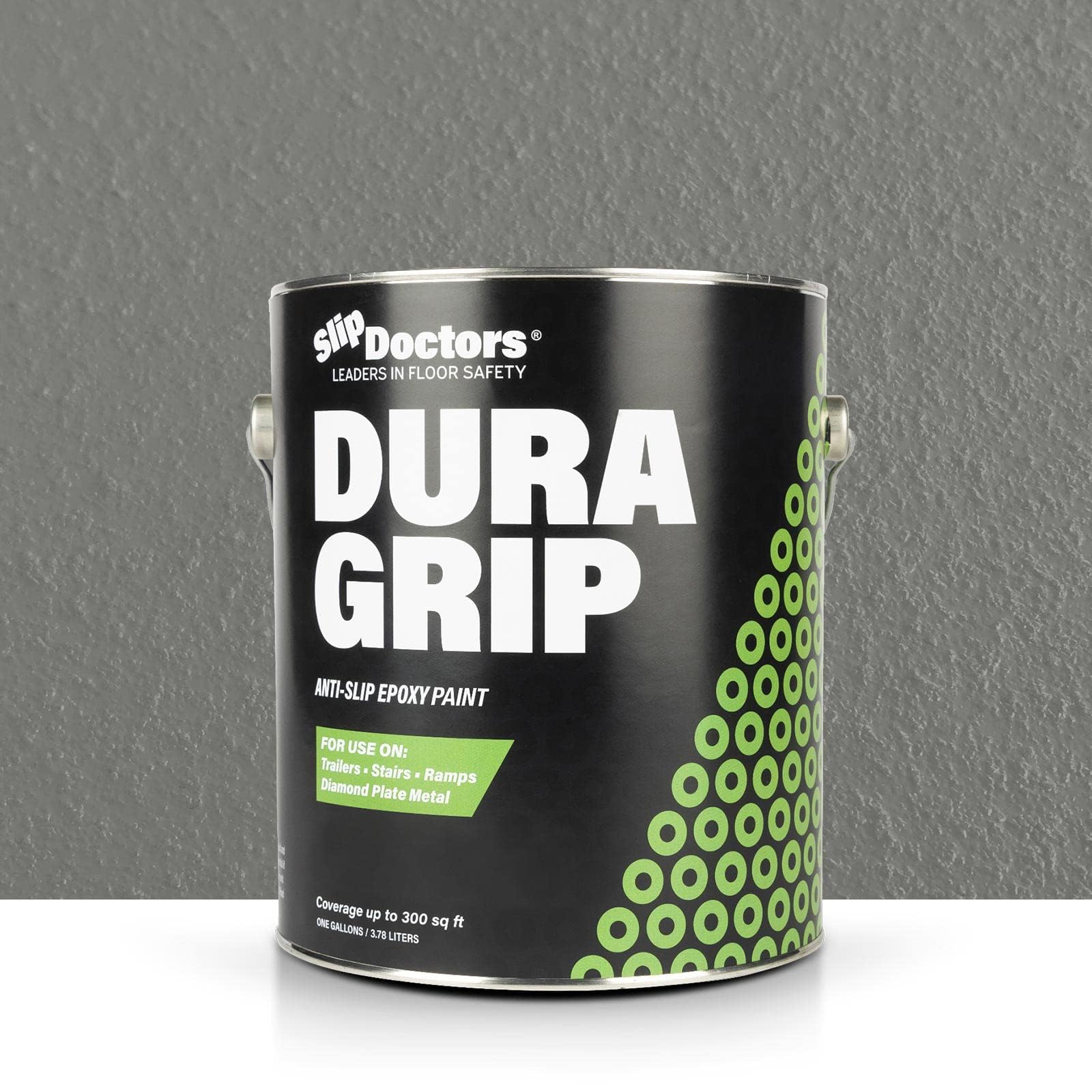 Dura Grip Anti-Slip Paint for Concrete, Wood, Tile and Metal – Non-Skid Coating for Floor, Decking and Ramps – Gallon (Medium Gray)