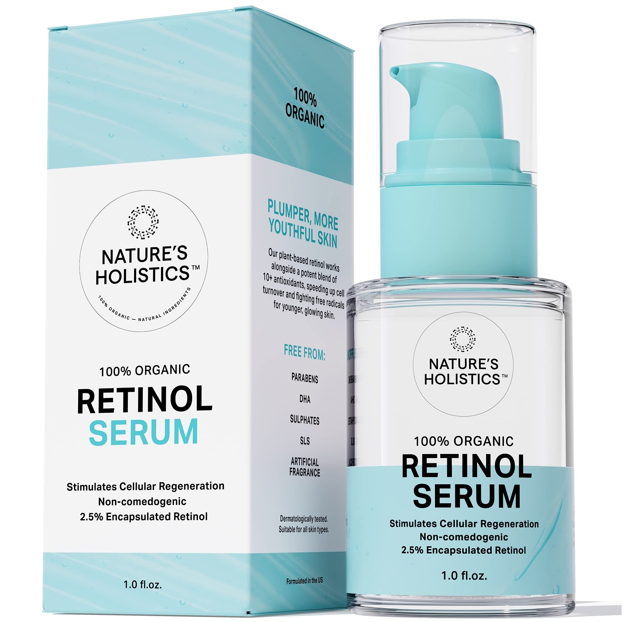 2.5% Retinol - Retinol Serum for Face, Retinol Serum High Strength w/Hyaluronic Acid, Vitamin C & E, Aloe Vera for All Skin Types - Retinol for Face Firming, Hydrating Skin Care, Skin Serum - 30ml