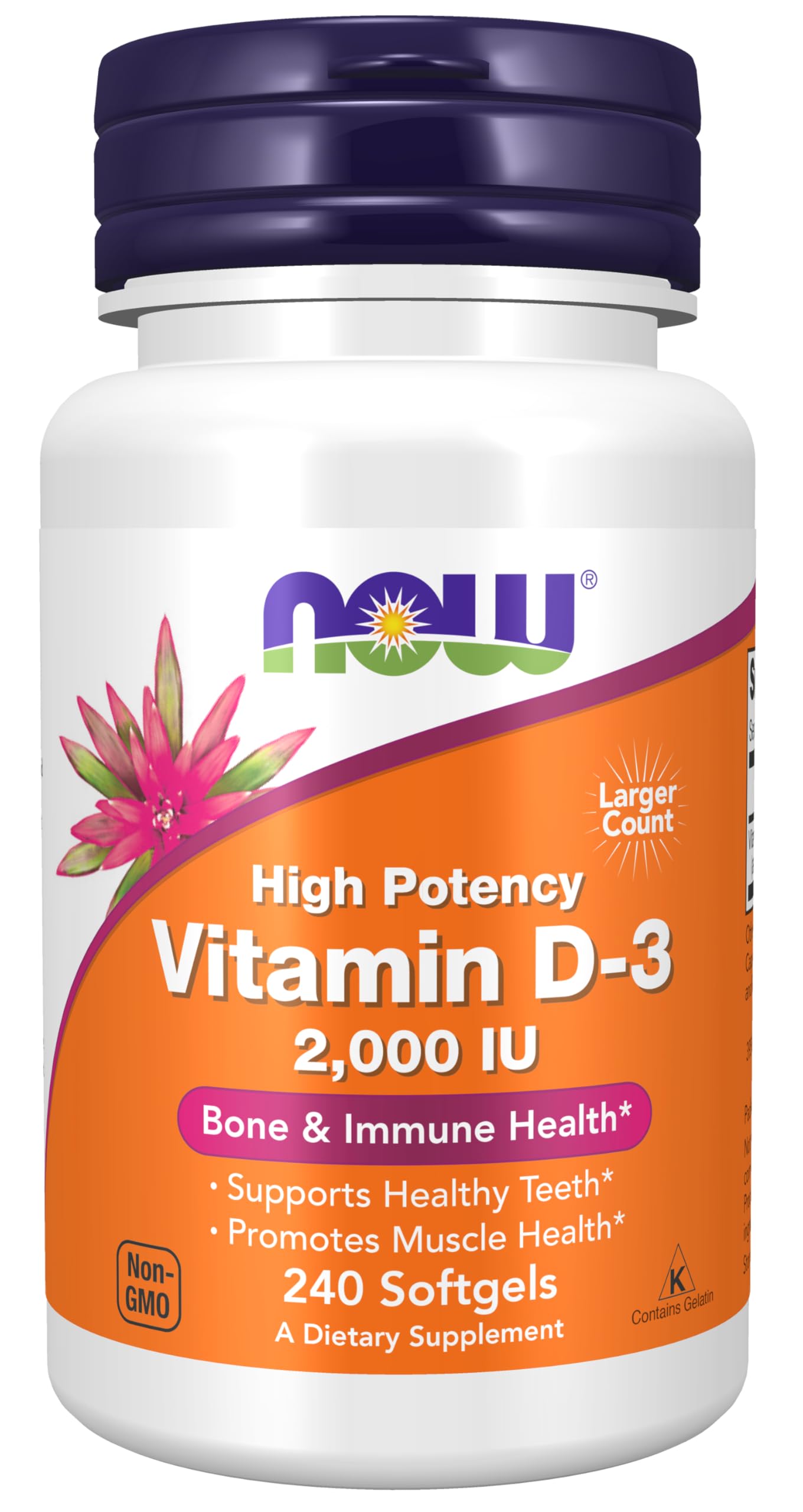 Now Foods Vitamin D3 2000iu 240 Softgels