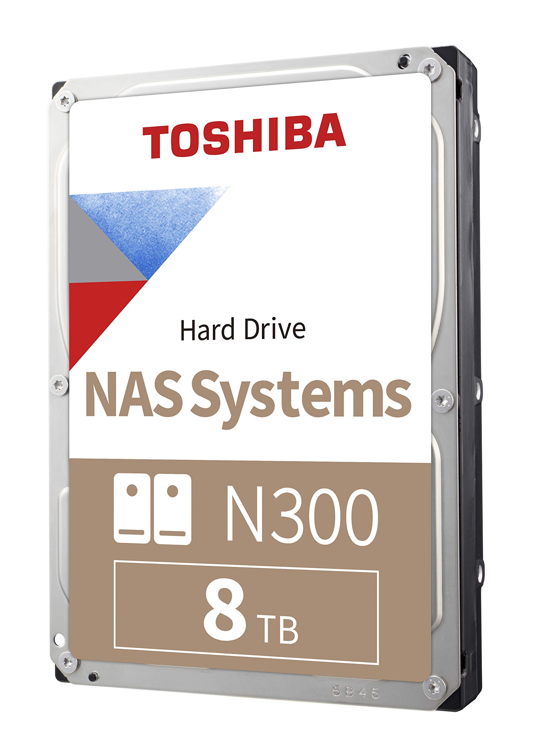 Toshiba N300 8TB NAS 3.5-Inch Internal Hard Drive - CMR SATA 6 GB/s 7200 RPM 256 MB Cache - HDWG180XZSTA