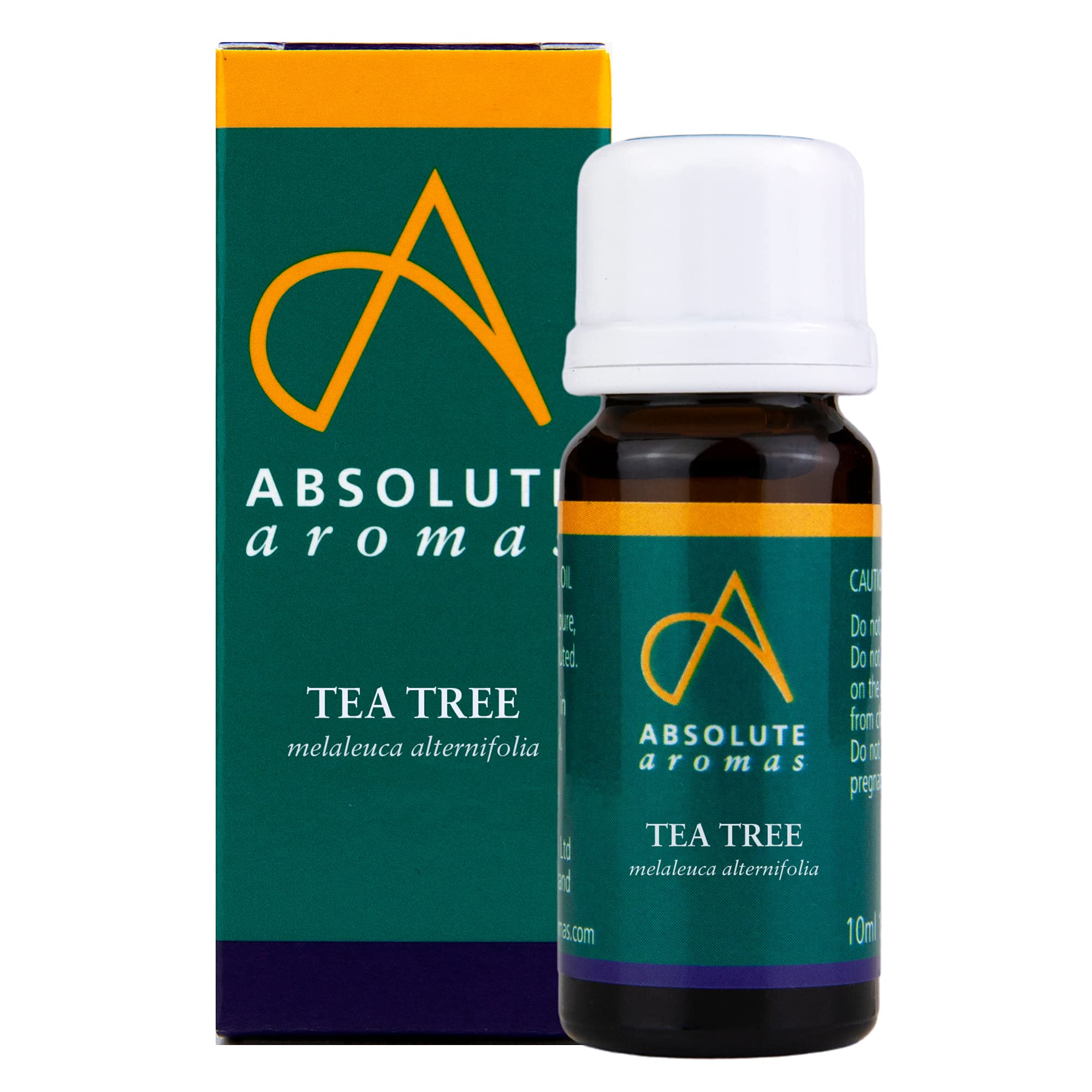 Absolute Aromas Tea Tree Essential Oil 10ml - Pure, Natural, Undiluted, Cruelty Free and Vegan – for Aromatherapy, Diffusers and Face, Hair, Skin and Nail Care