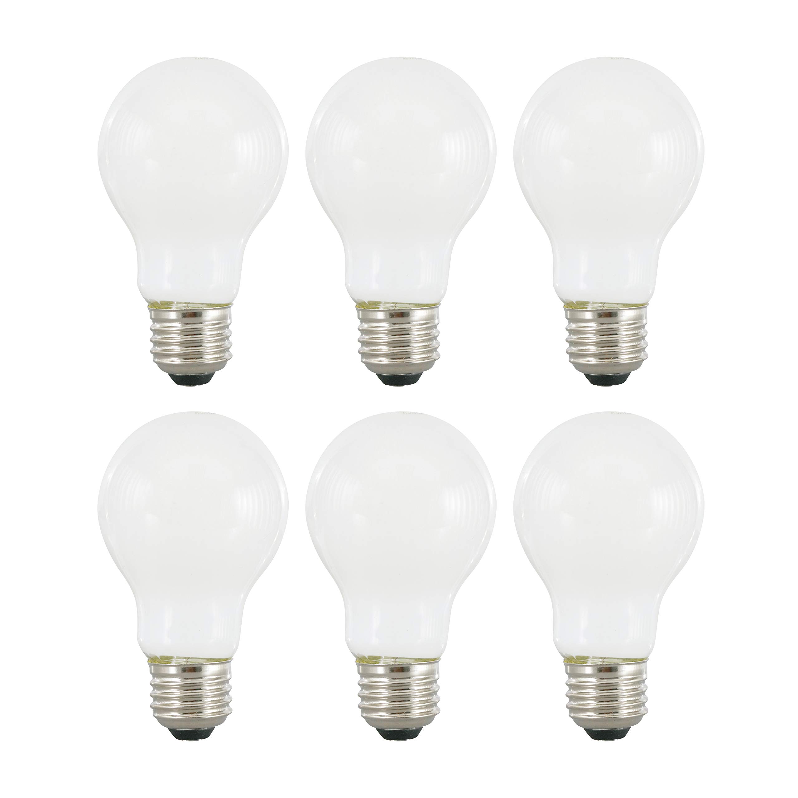 SYLVANIA LED TruWave Natural Series A19 Light Bulb, 60W Equivalent, Efficient 8W, 800 Lumens, Medium Base, Dimmable, Frosted, 2700K, Soft White - 6 Pack (40813)