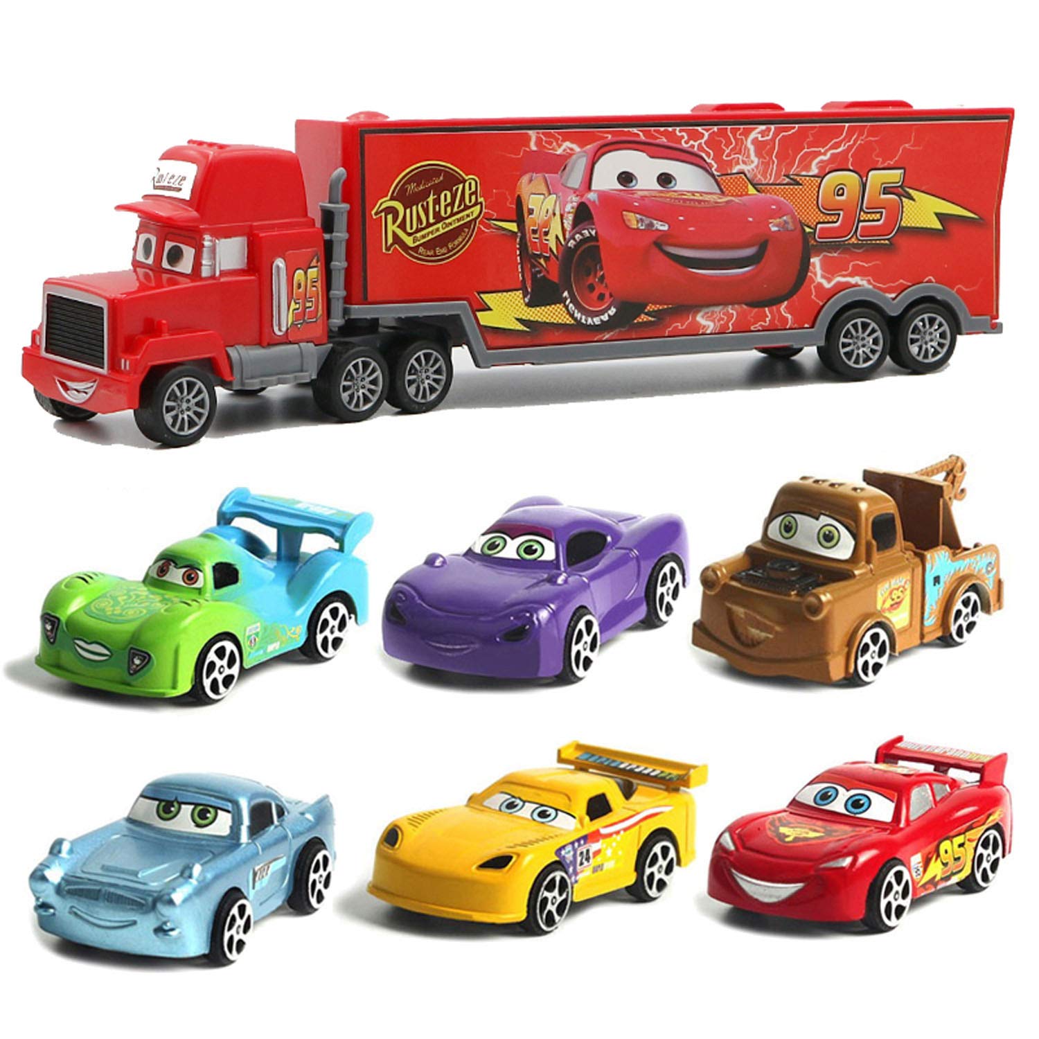 Nyganmelloz Cars Toy Set for Kids - 7 Pieces