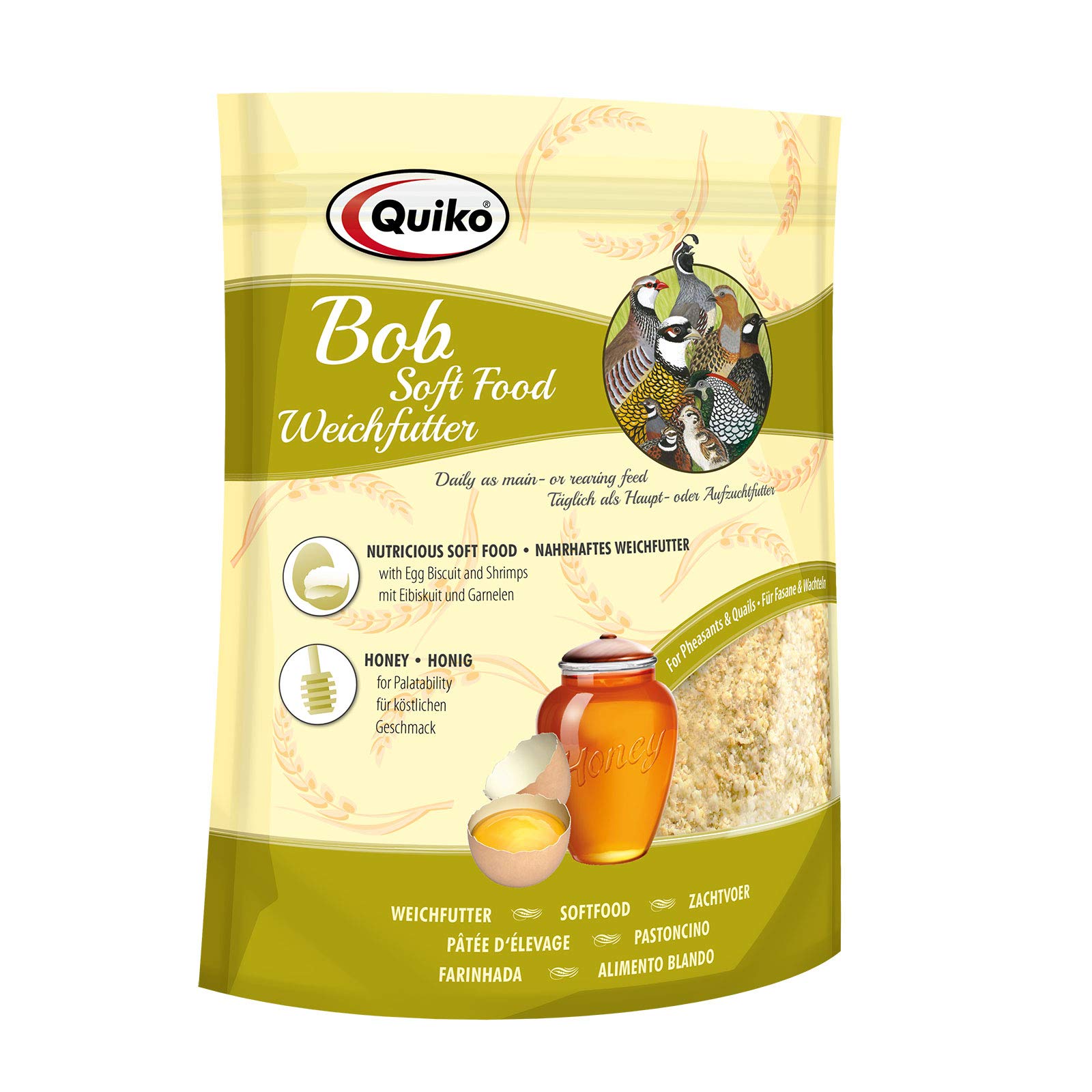 QuikoBob 1 kg - complete food for quails, pheasants, various types of chickens & ground birds