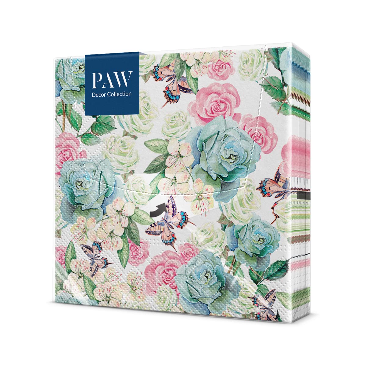 PAW Paper Napkins 33 x 33 cm 3 Ply Paper Napkins Pack of 20 Ideal for Special Occasions and Parties Weddings, Christenings, Communion, Anniversaries, Birthdays, Naming Days.