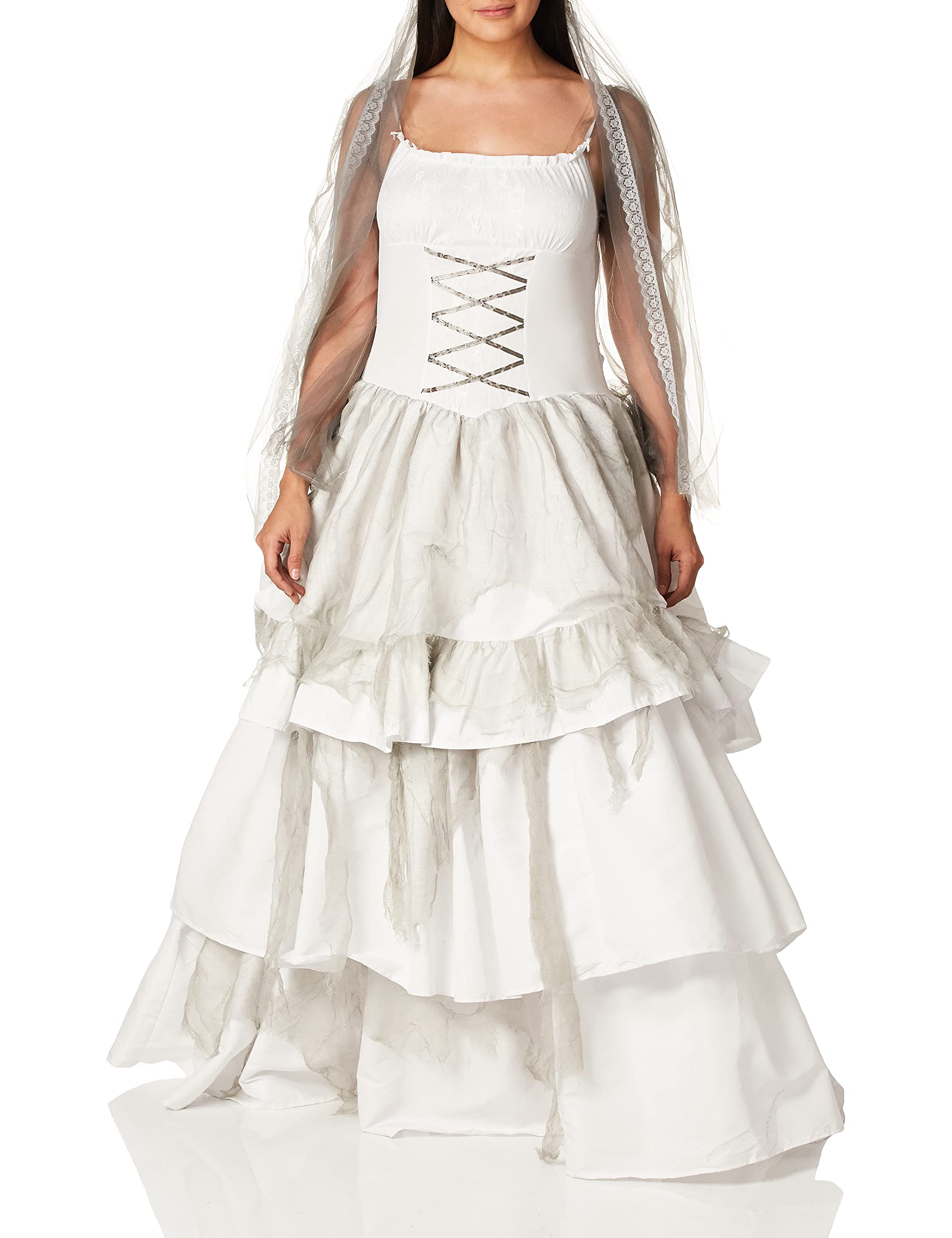 Forum Novelties Women's Deluxe Victorian Ghost Bride Costume, Multi, One size