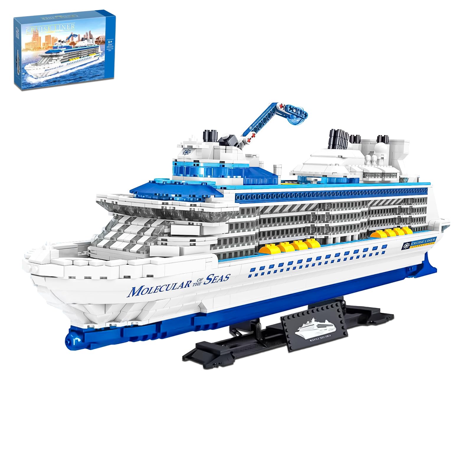 Cruise Ship Building Blocks Set Micro Mini Architecture Boat Building Kit Seas Model Bricks Construction Toy