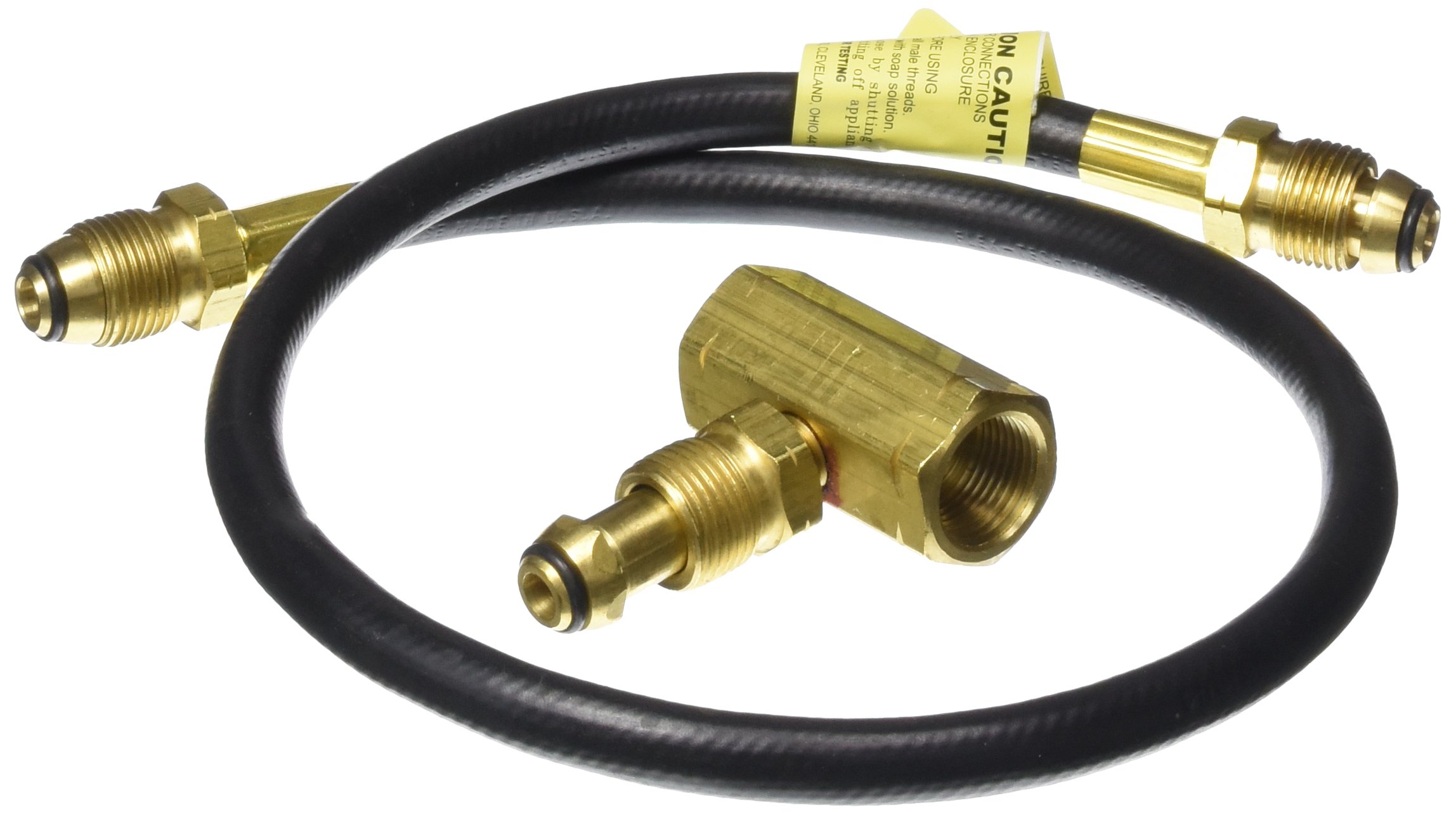 Mr. Heater F273737 2-Tank Hook-Up Kit with Tee and 30-Inch Hose Assembly with P.O.L. Male Ends,Multicolored,Regular