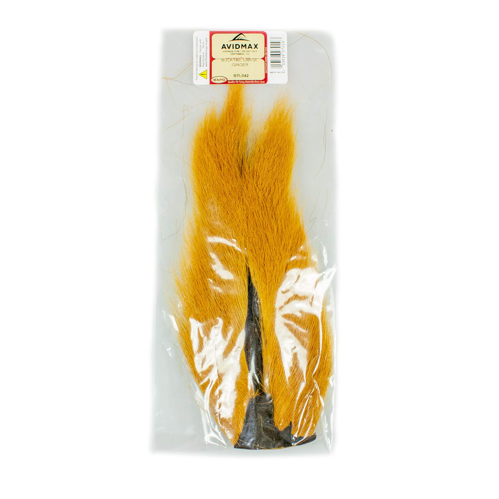 White River Fly Shop Bucktail Tying Material - Ginger - Hair/fur