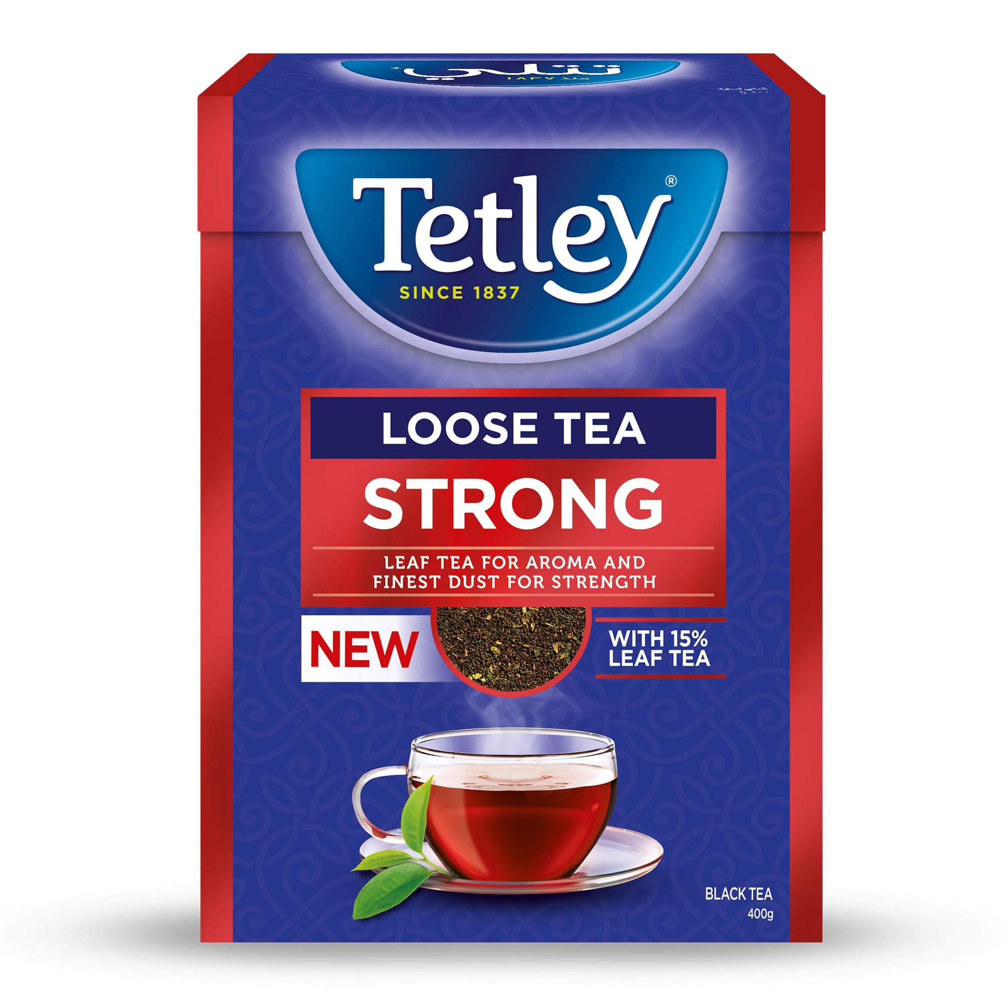 TetleyStrong Loose Black Tea 400g Packet